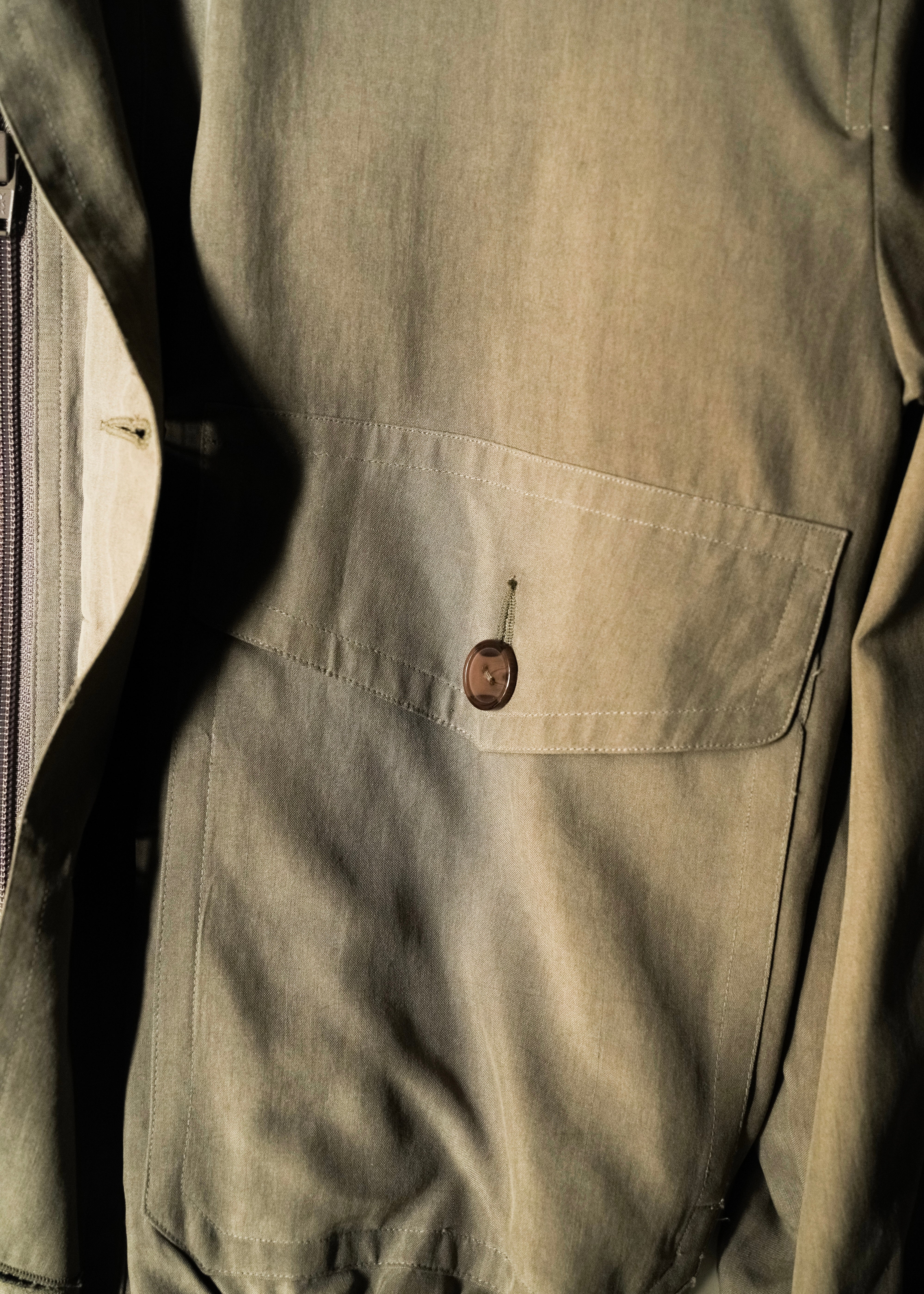 80-90‘s Pierre Cardin ESPACE raglan sleeve stand collar silk zip up jacket
