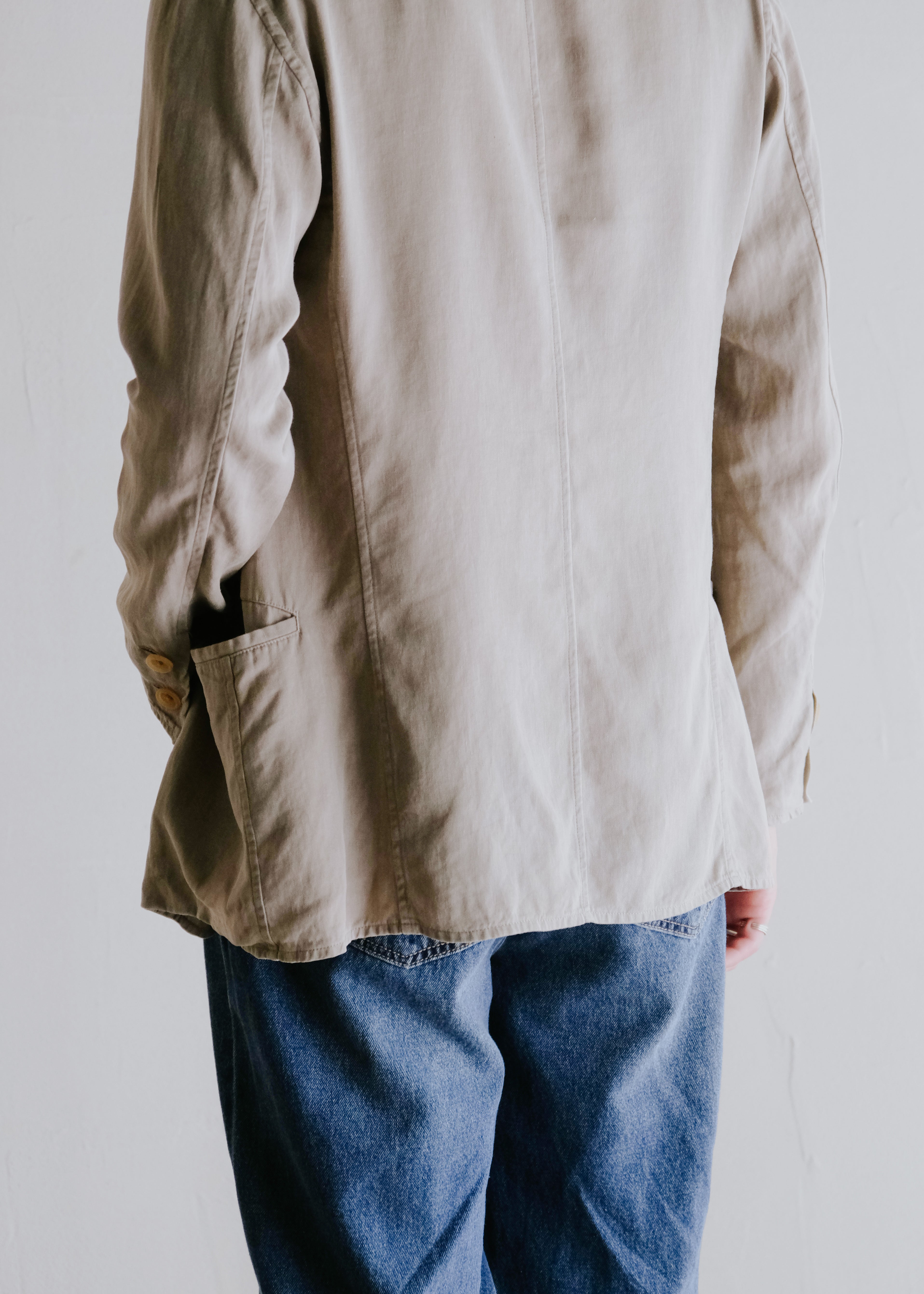 00's JIL SANDER 2B linen tailored jacket