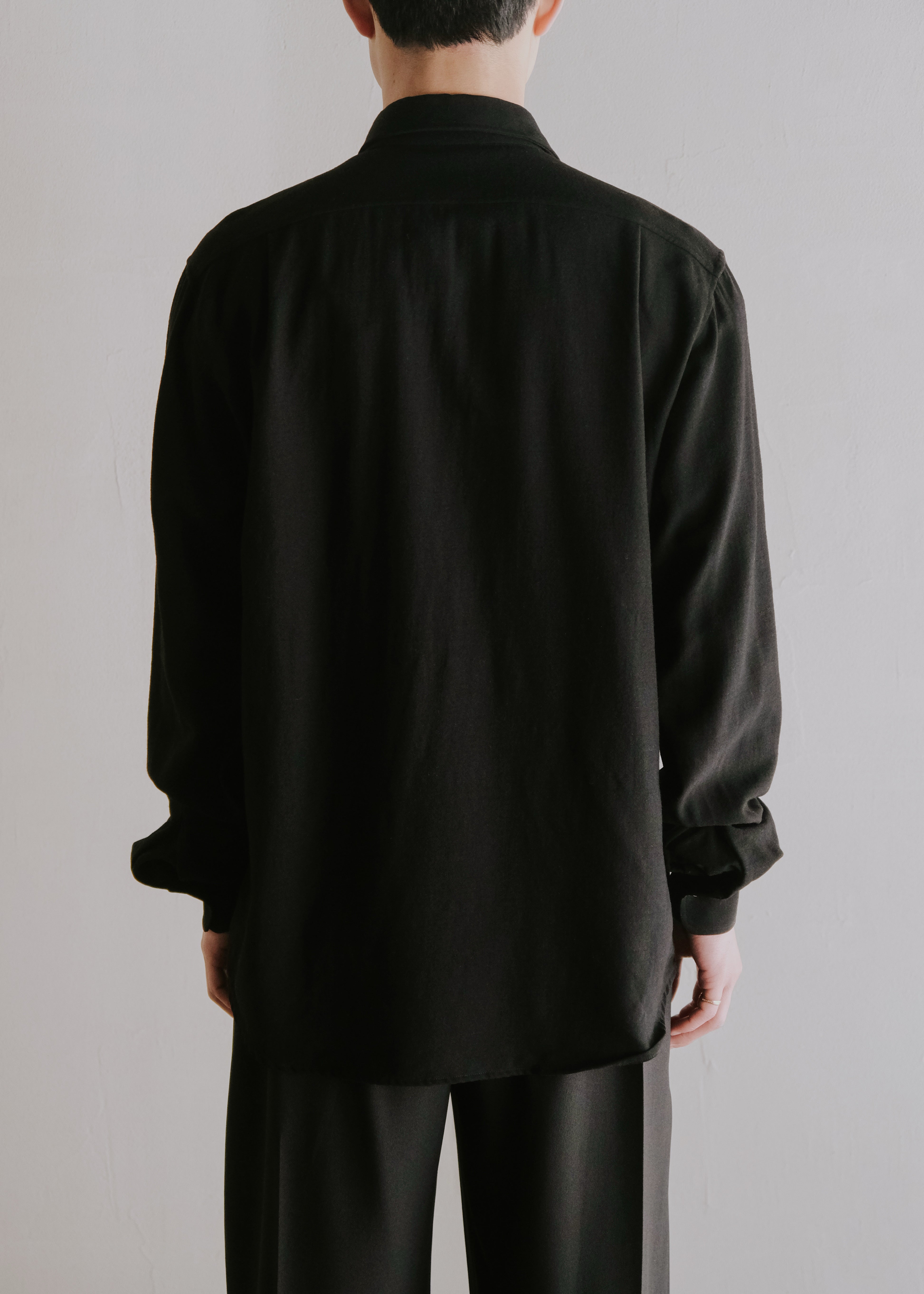 00's DRIES VAN NOTEN wool regular collar shirt