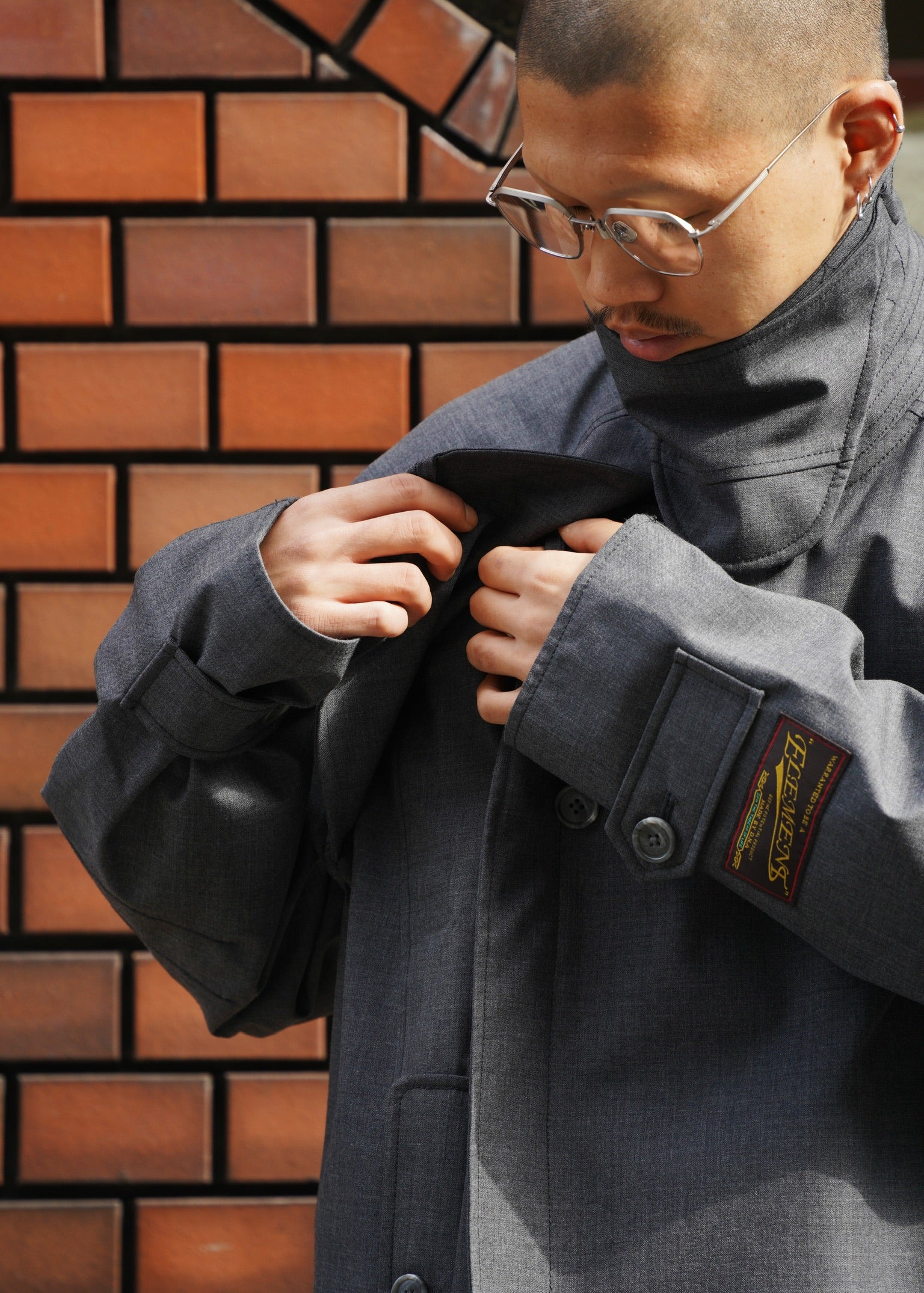 D.Nart.Ampta 25AW round cut short trench coat