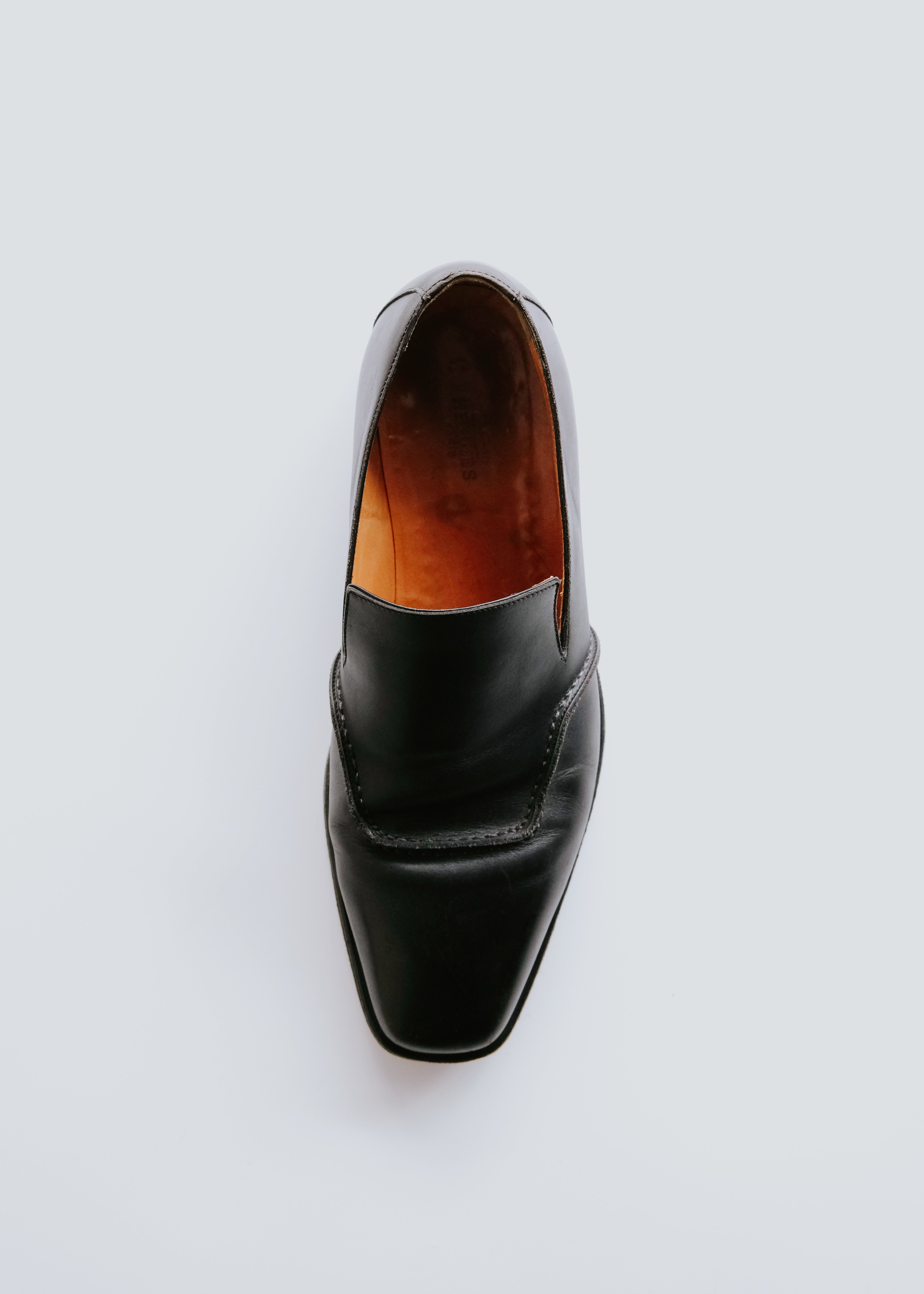 90-00's HERMÈS square toe leather venetian loafers
