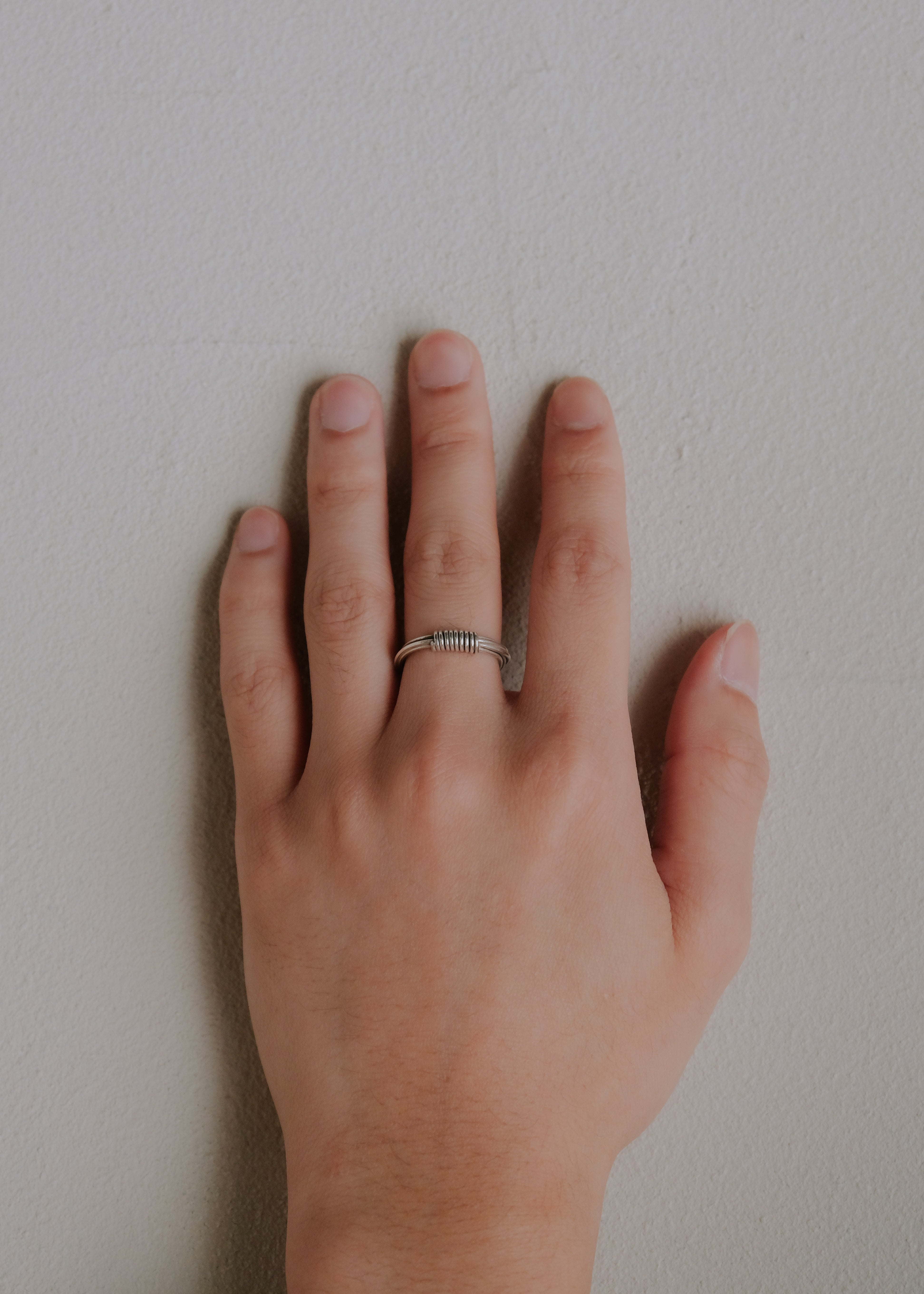 Karen silver spiral wire wrap ring