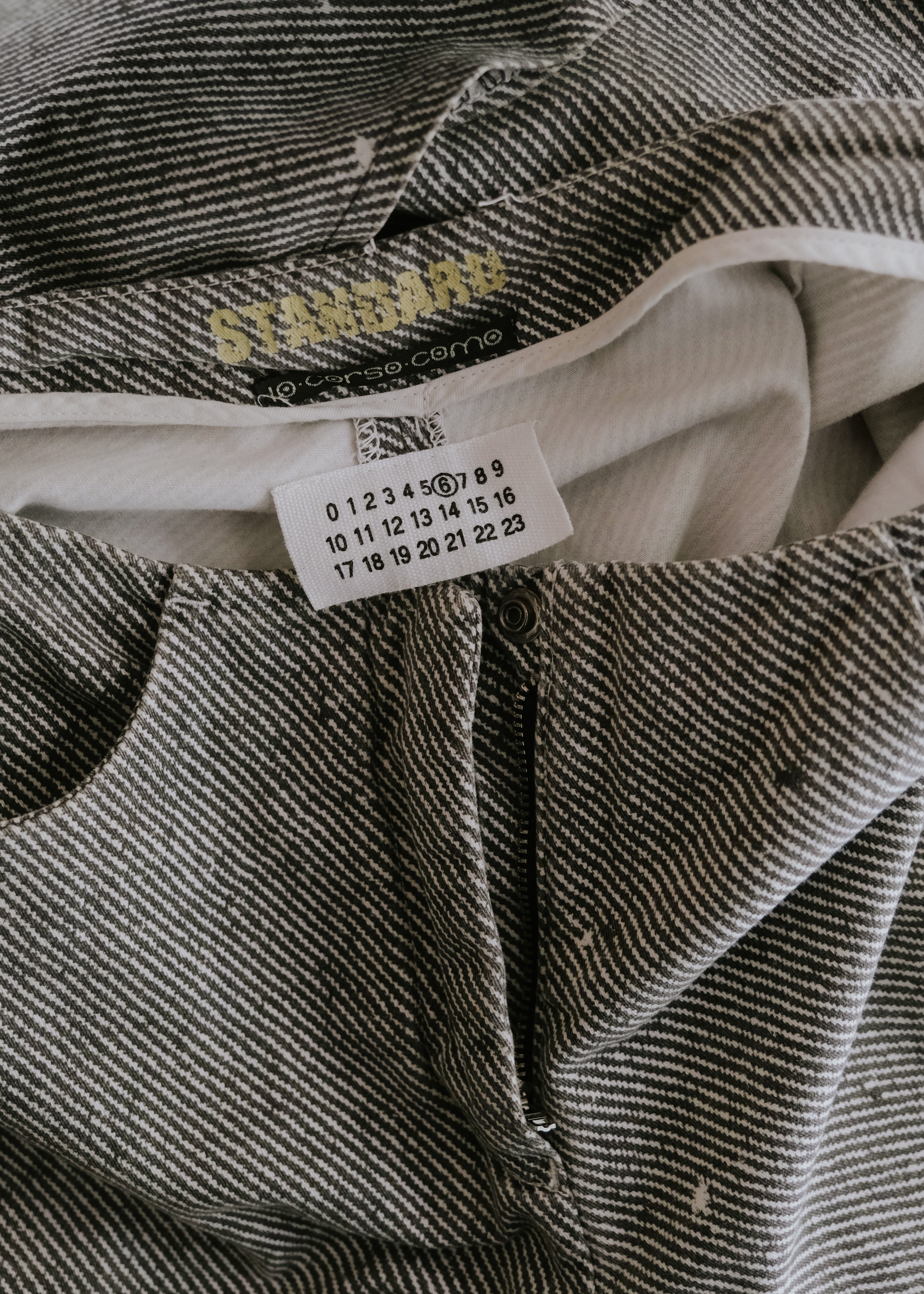 MARTIN MARGIELA マルタンマルジェラ 10 CORSO COMO テンコルソコモ 別注 ⑥ 2004SS スリム ストライプ ブーツカット コットントラウザー アーカイブ ヴィンテージ メンズ