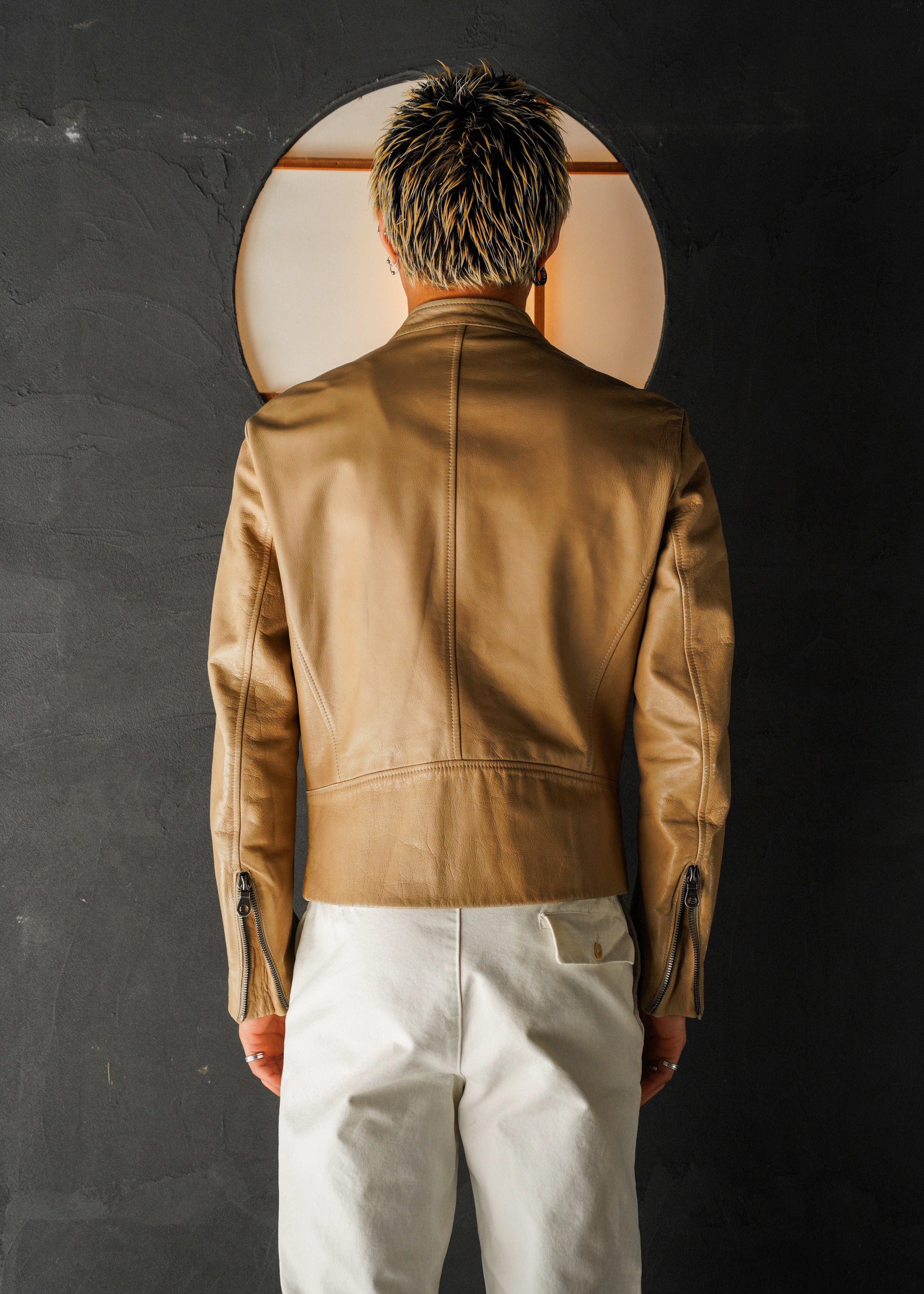 Martin Margiela 08SS 5 zip leather riders jacket