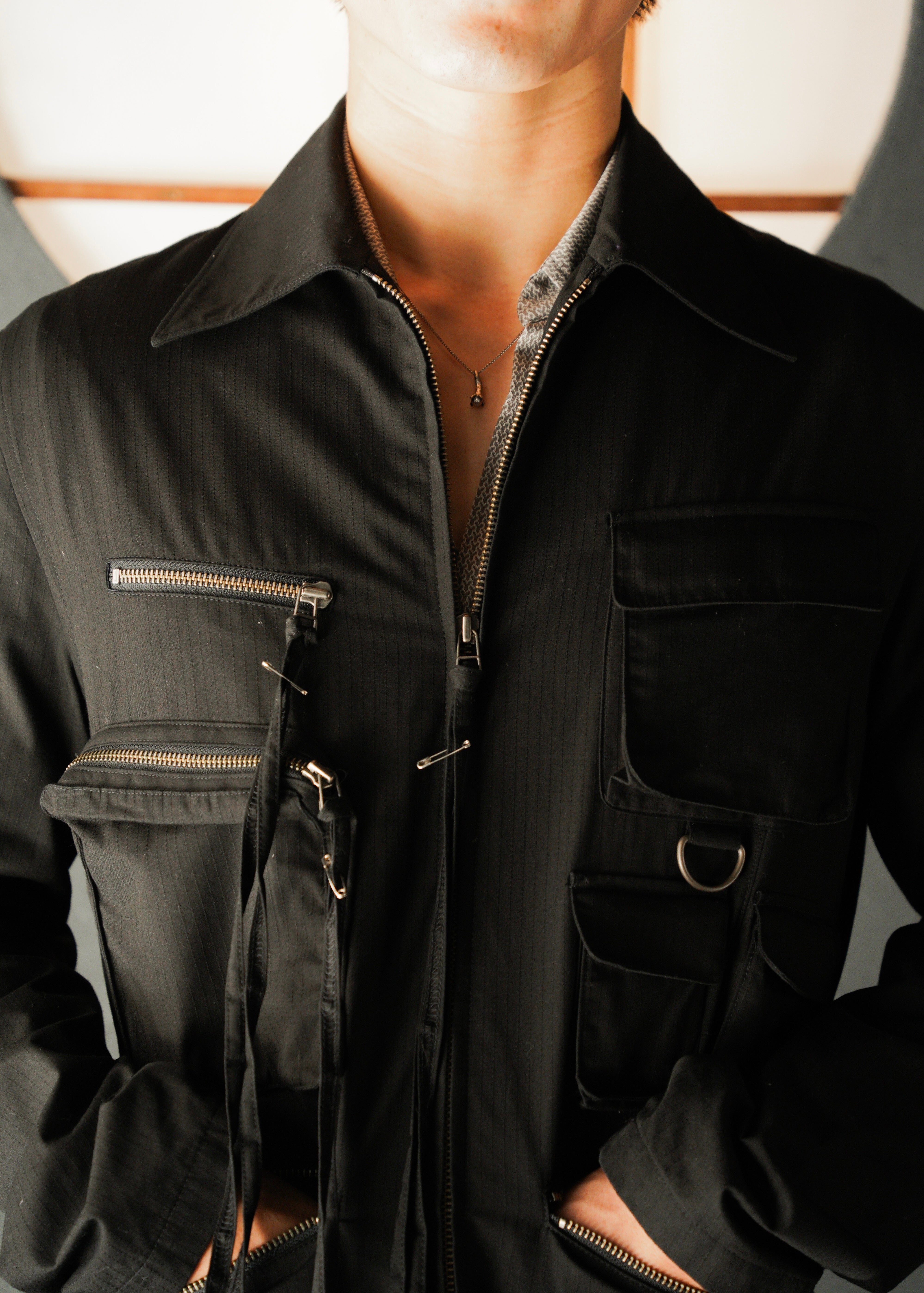 Jean Paul Gaultier ジャンポールゴルチエ 90年代 multi pocket double zip up コットン ジャケット メンズ