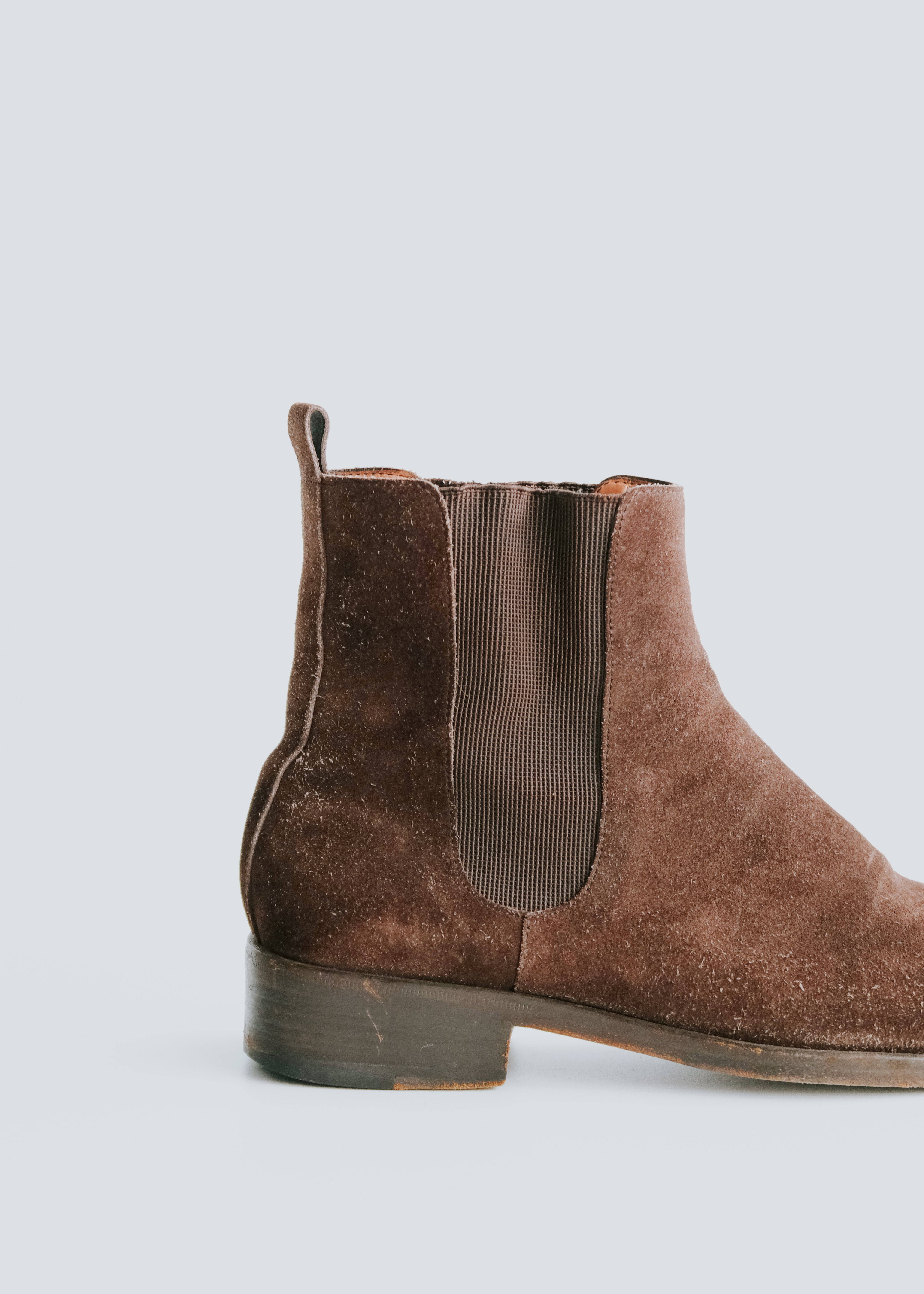 90-00's GUCCI by Tom Ford side gore suede leather boots