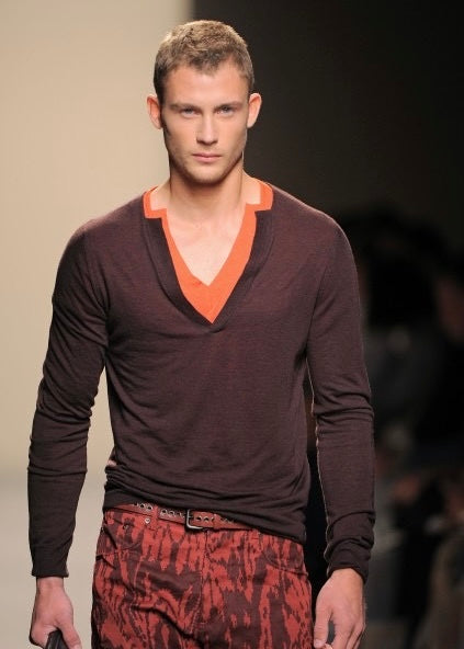 BOTTEGA VENETA 2010SS V neck cotton long sleeve top