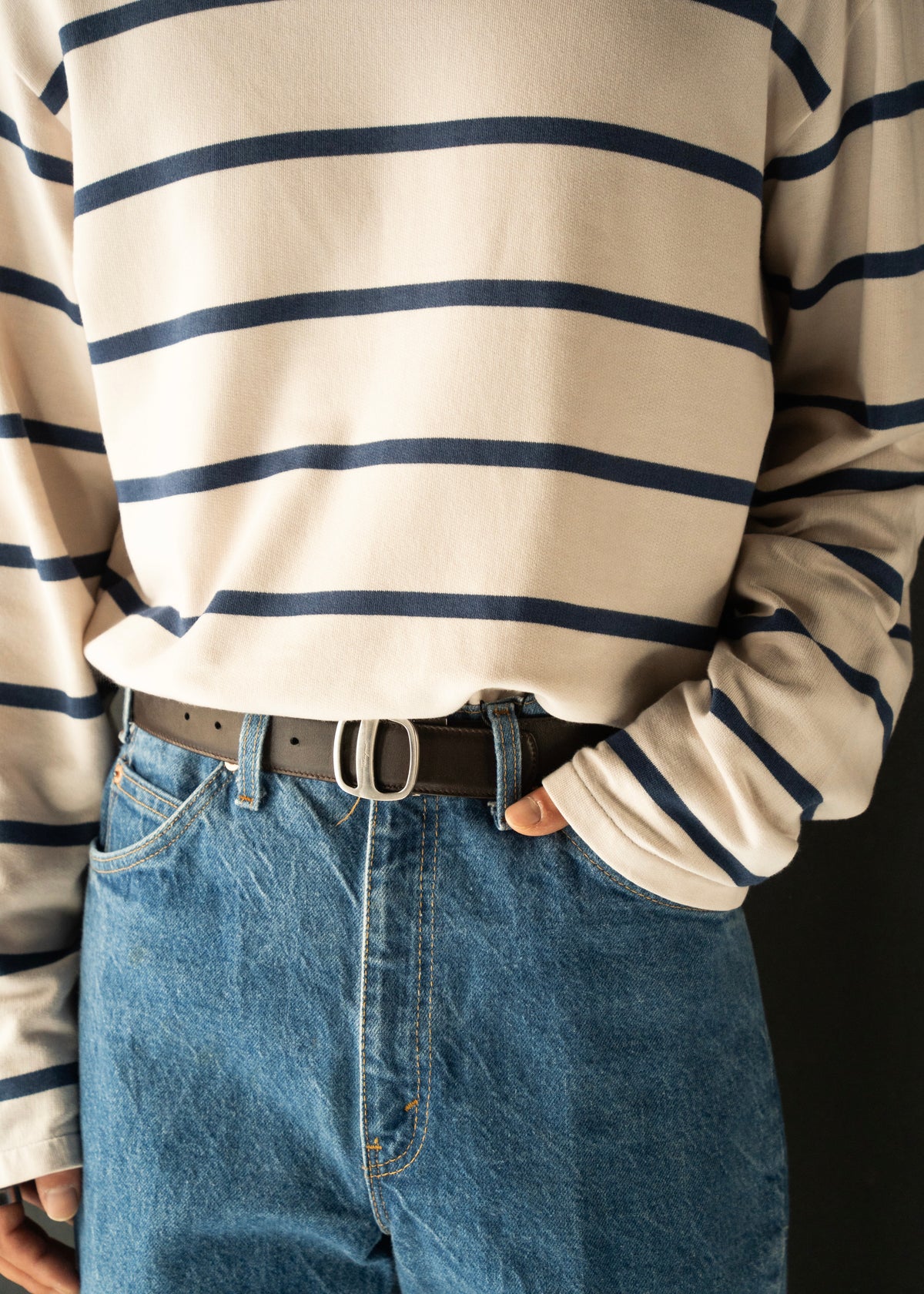 90-00’s Agnes b. homme crew neck border tops