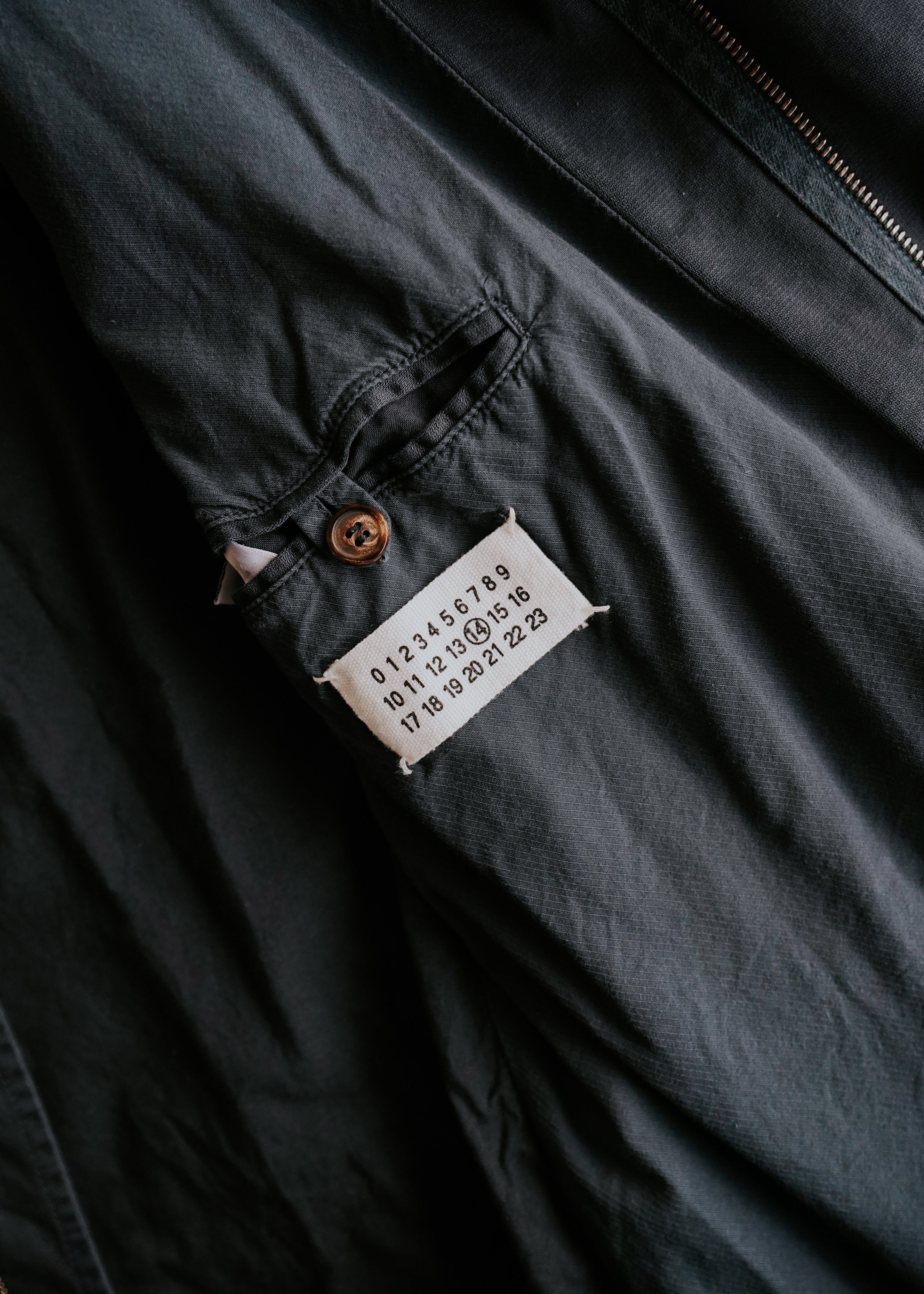 Martin Margiela 08SS fly-front military jacket