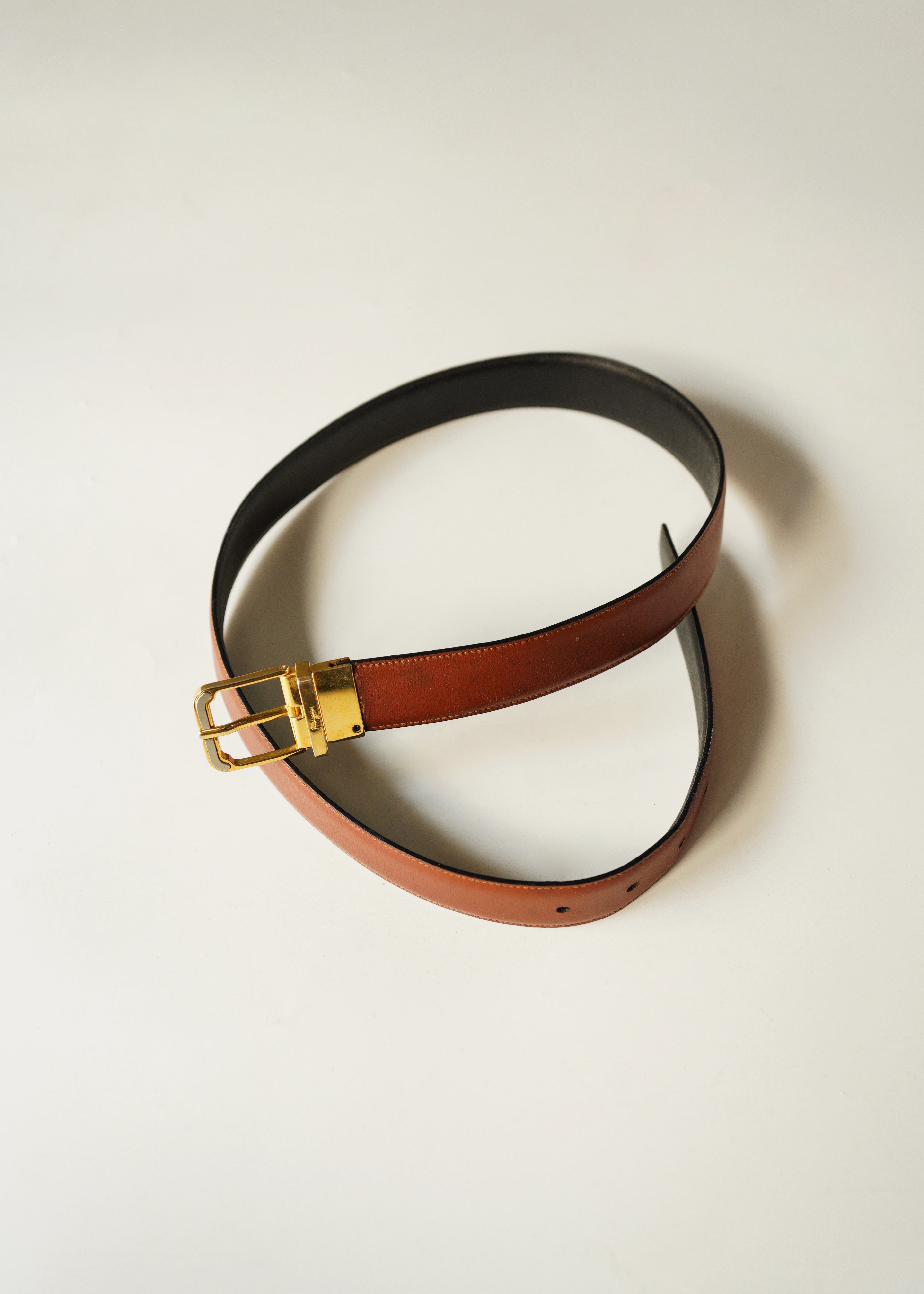 SALVATORE FERRAGAMO サルヴァトーレフェラガモ レザーベルト 本革 ヴィンテージ メンズ アクセサリー