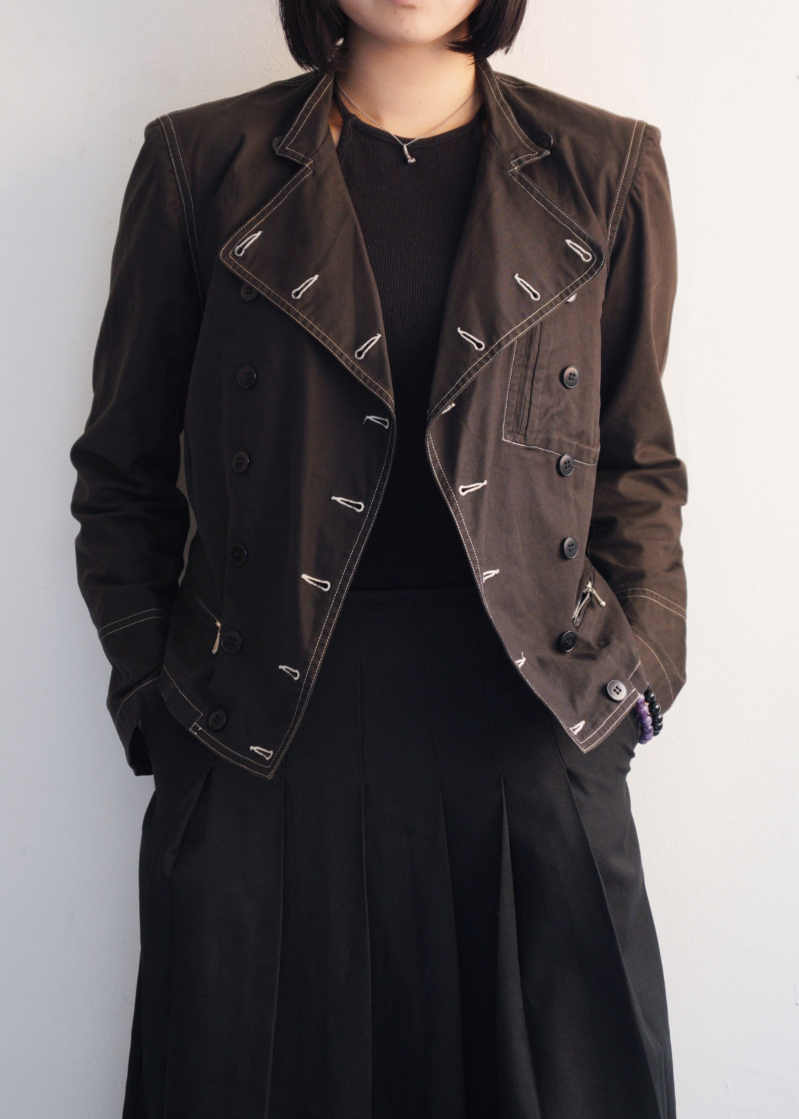 90's agnes b. cotton napoleon jacket