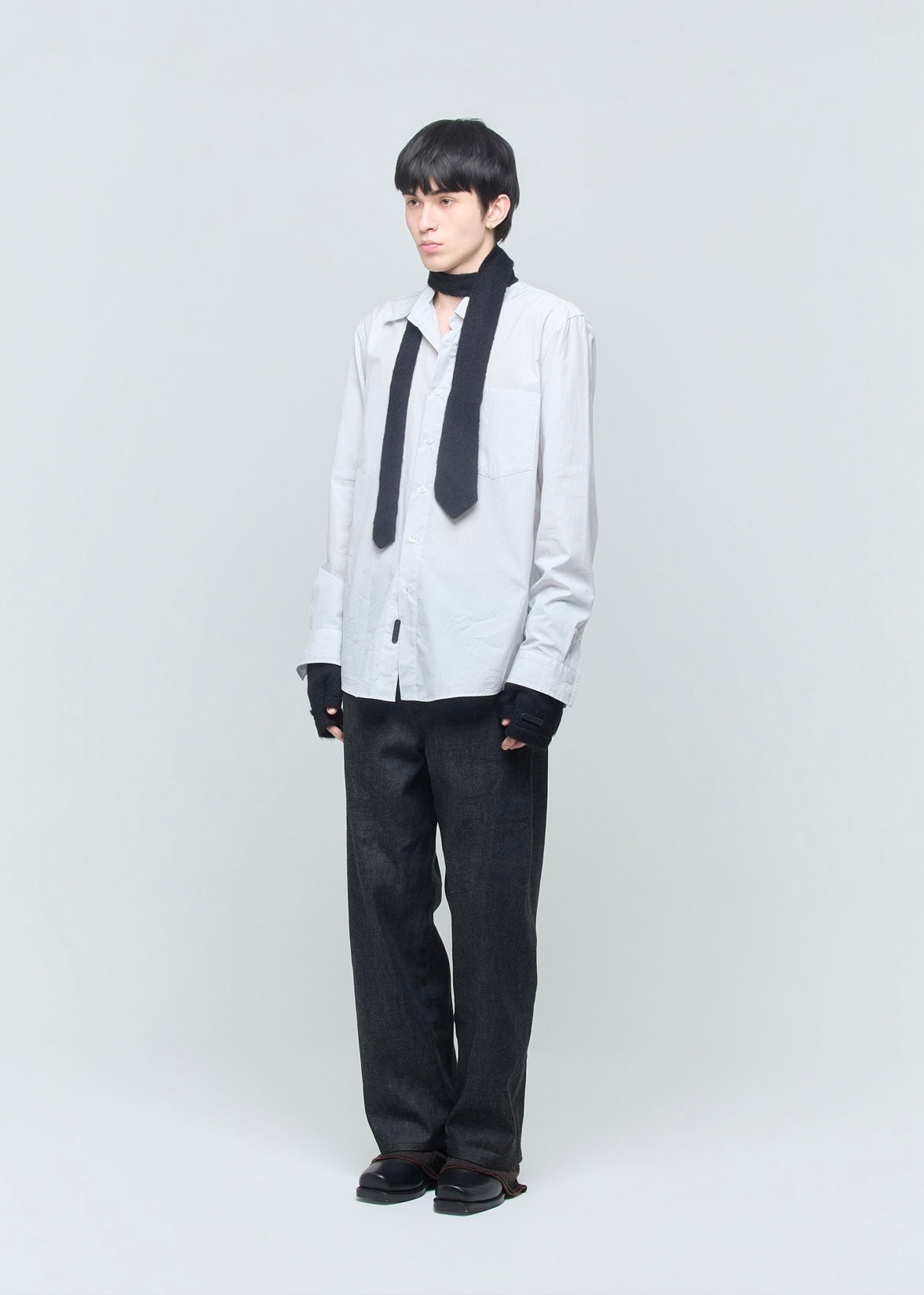 SHOOP 26AW LUCAS 2 POCKET SHIRT / White Stripes