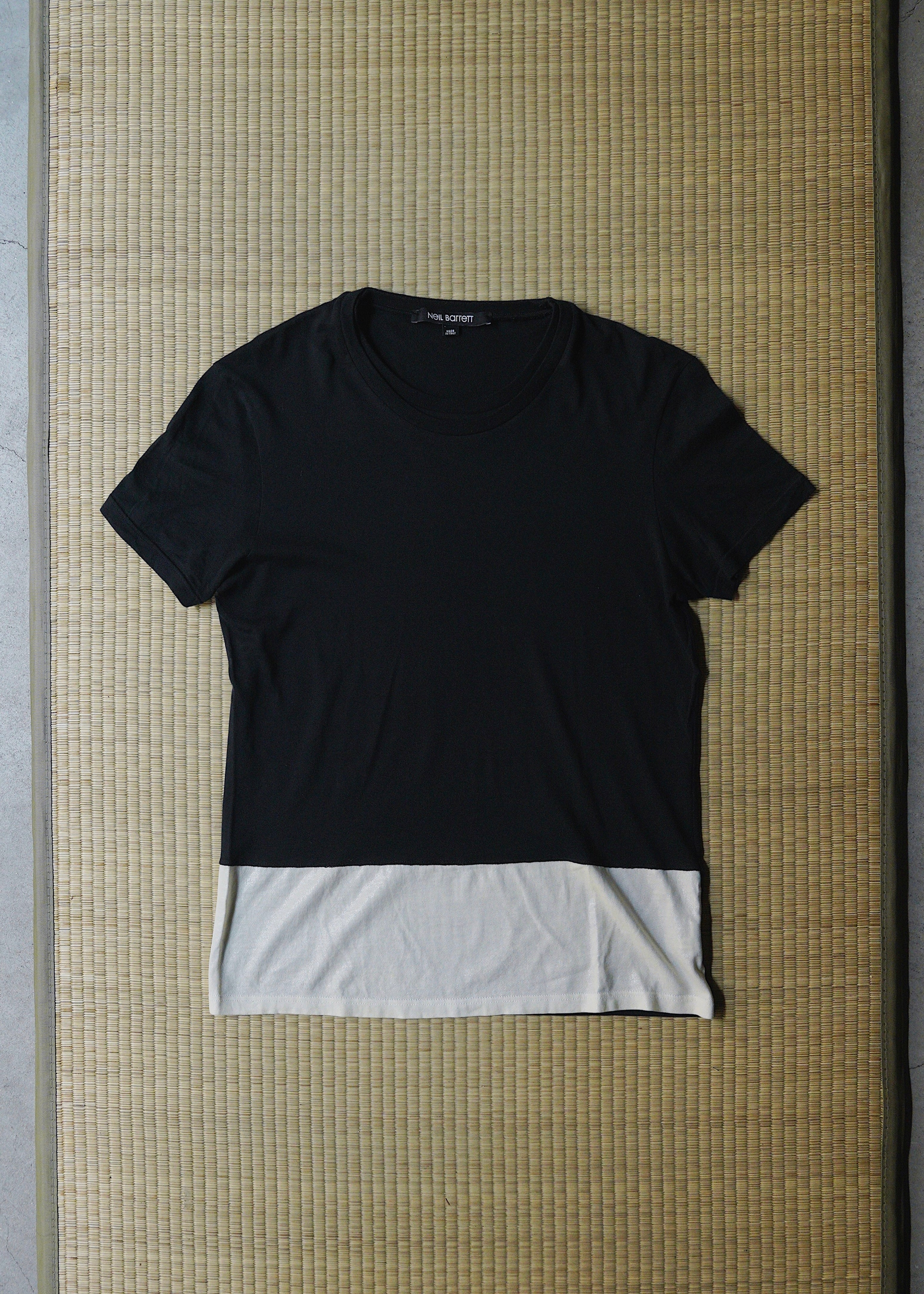 NeIL BarreTT neck layered switching coating tee