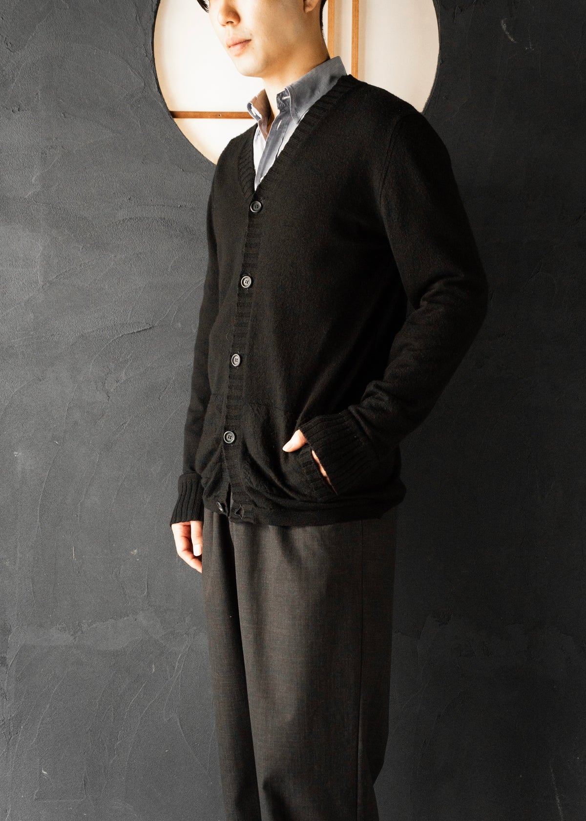 90-00’s DRIES VAN NOTEN button front wool cardigan
