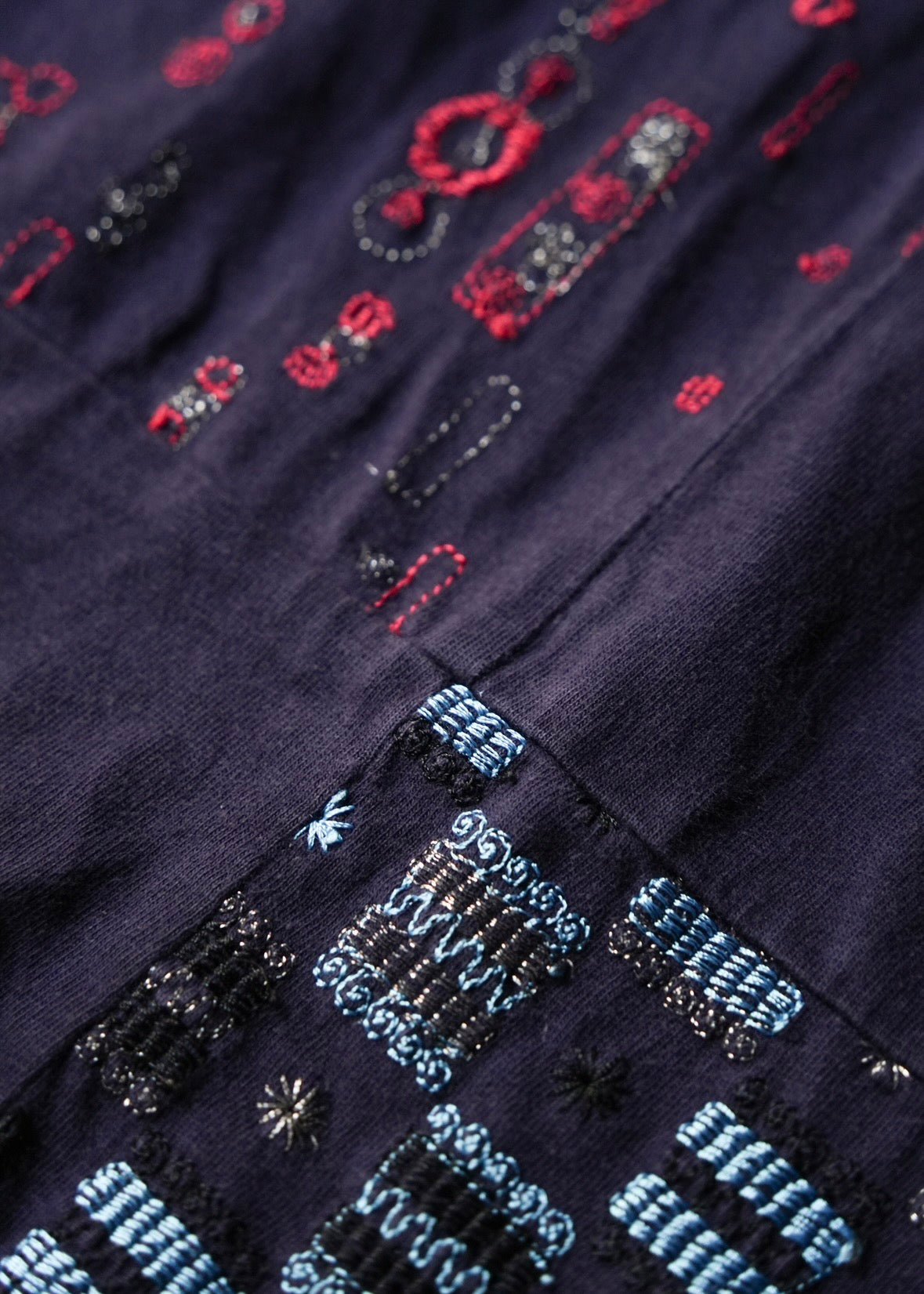 COMME des GARÇONS HOMME AD2002 embroidered panel long sleeve T-Shirt
