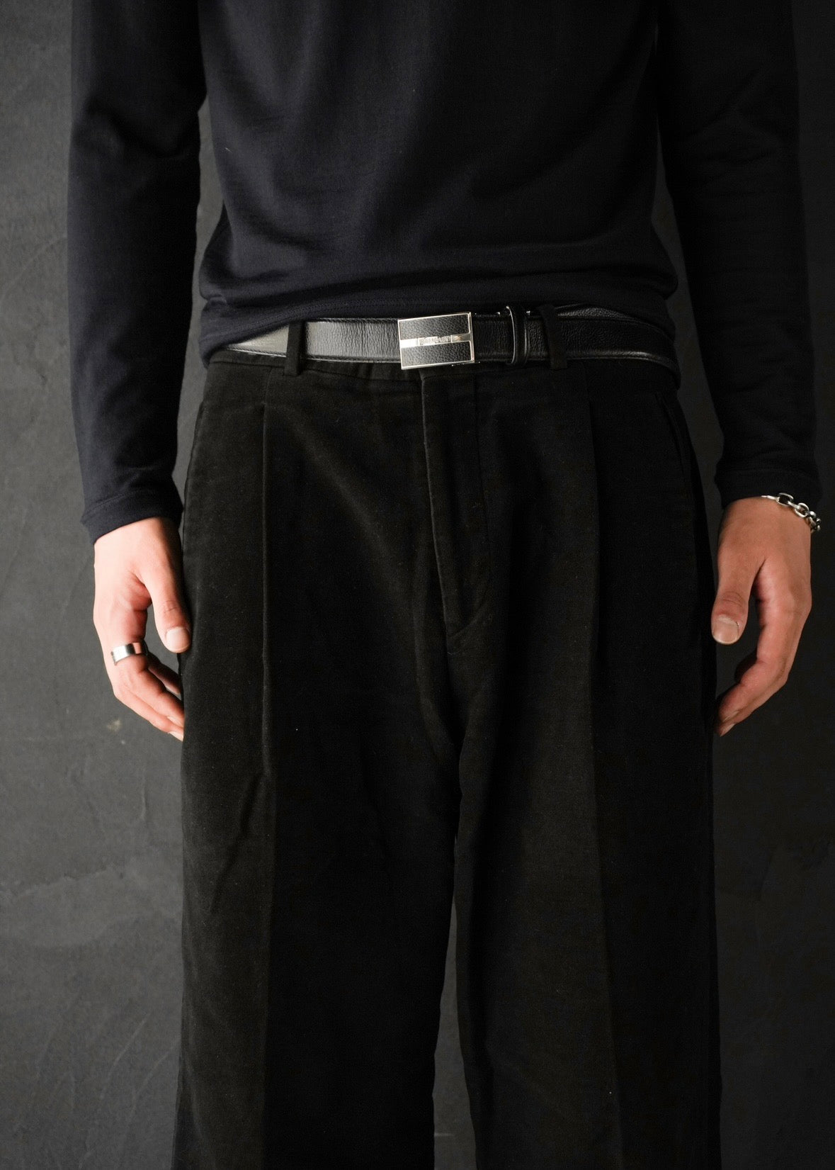 00’s ARMANI COLLEZIONI mole skin straight trousers