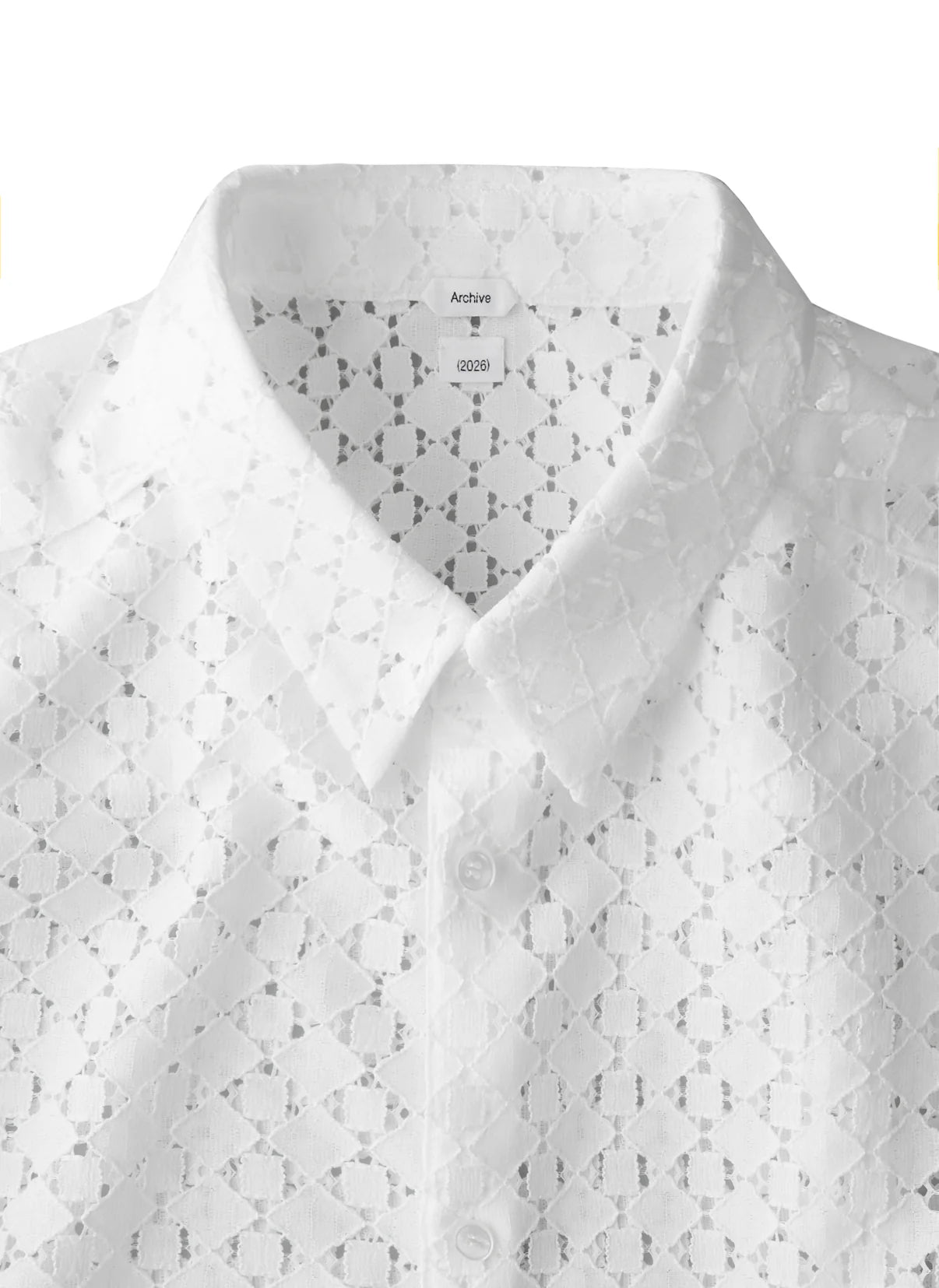 POST ARCHIVE FACTION 26SS Lace Shirt / White