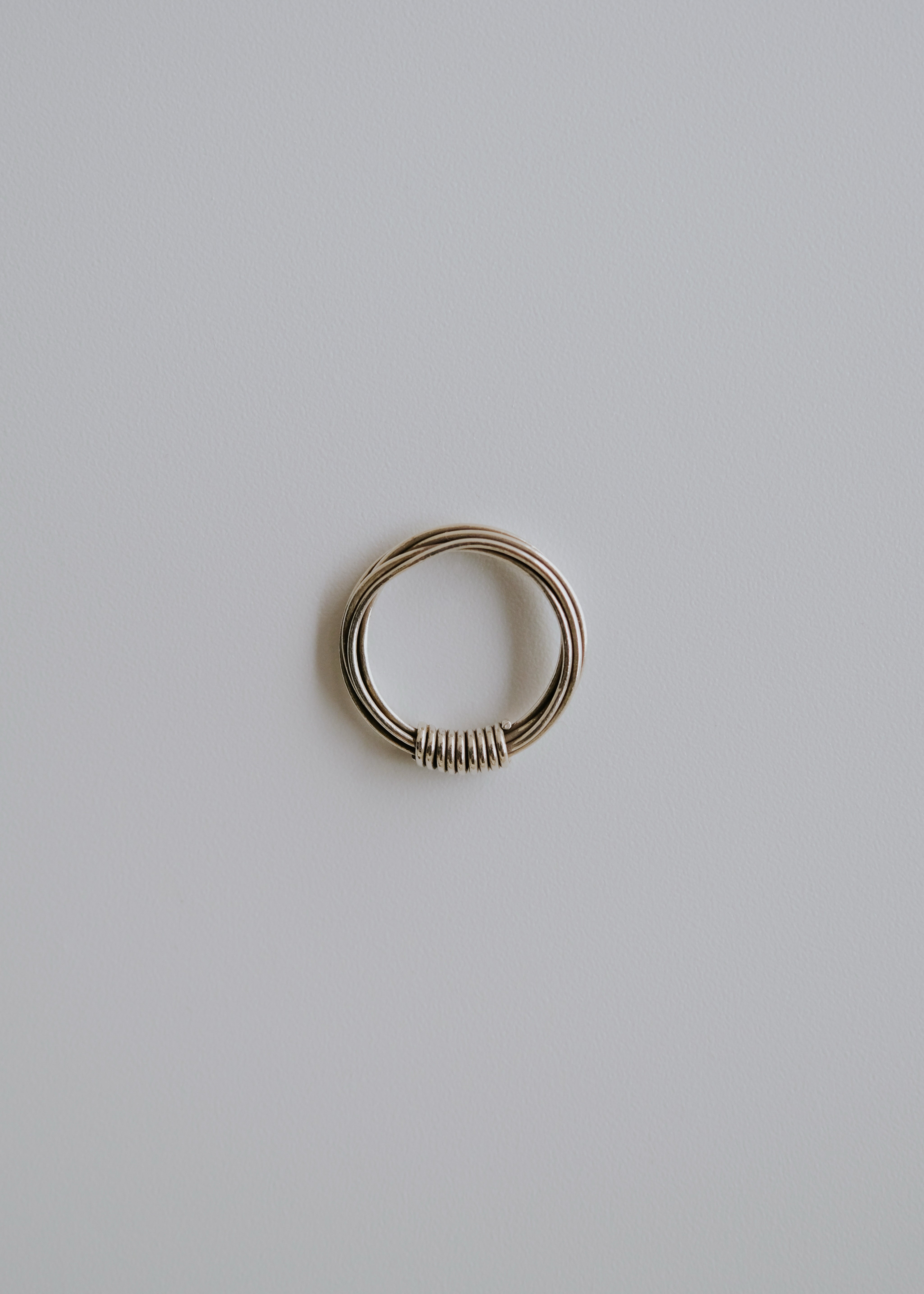 Karen silver spiral wire wrap ring
