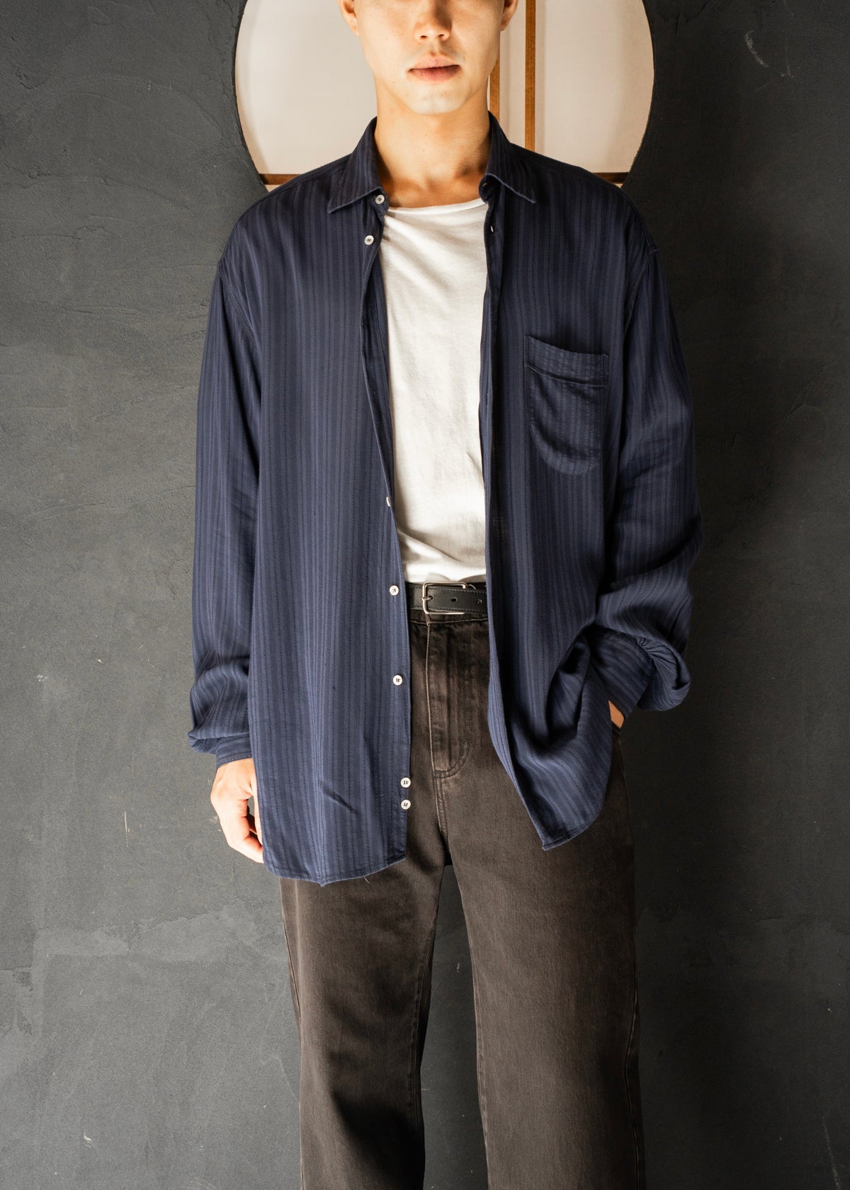 90's EMPORIO ARMANI light weight regular collar shirt