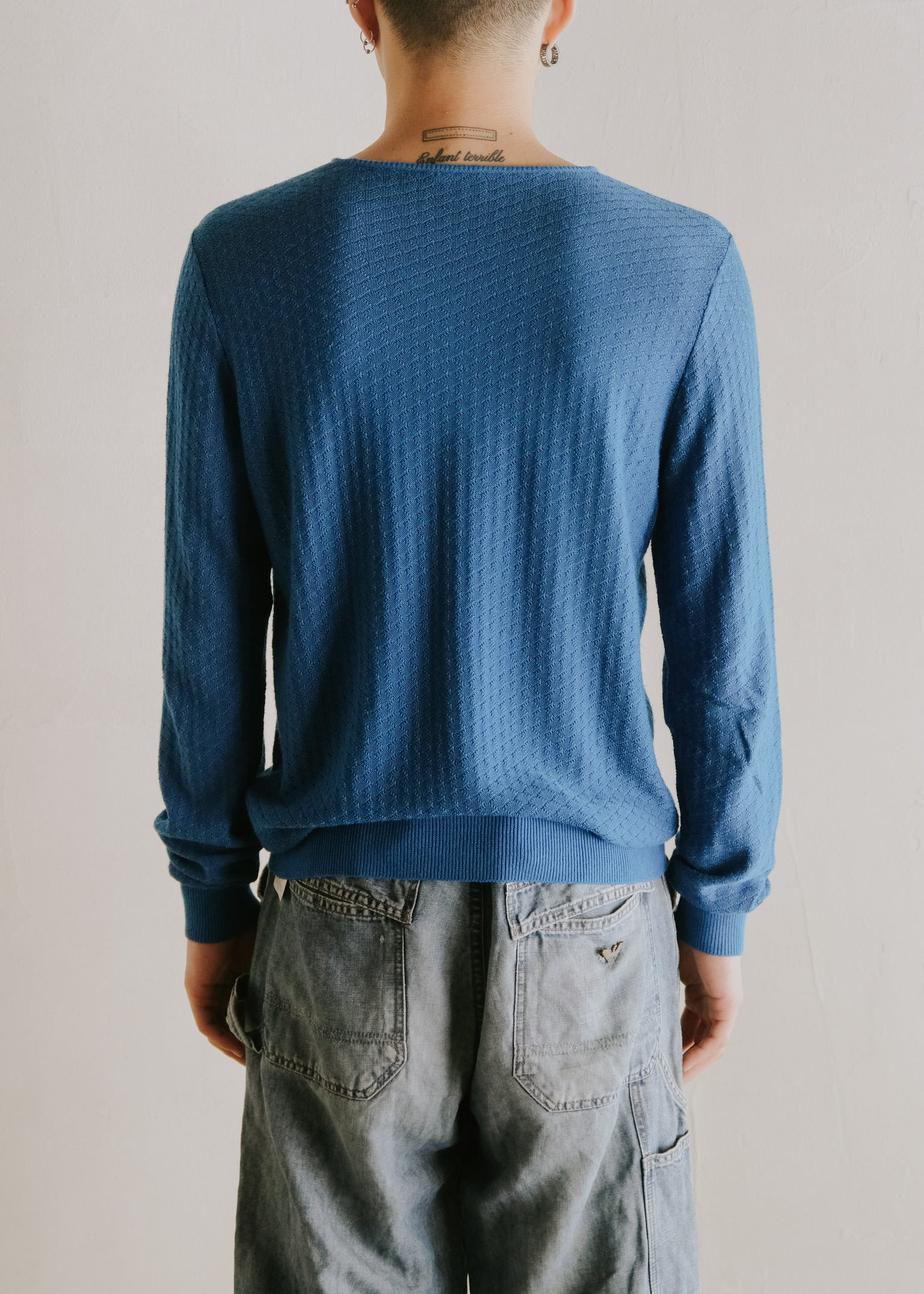 EMPORIO ARMANI 14SS light weight crew neck knit