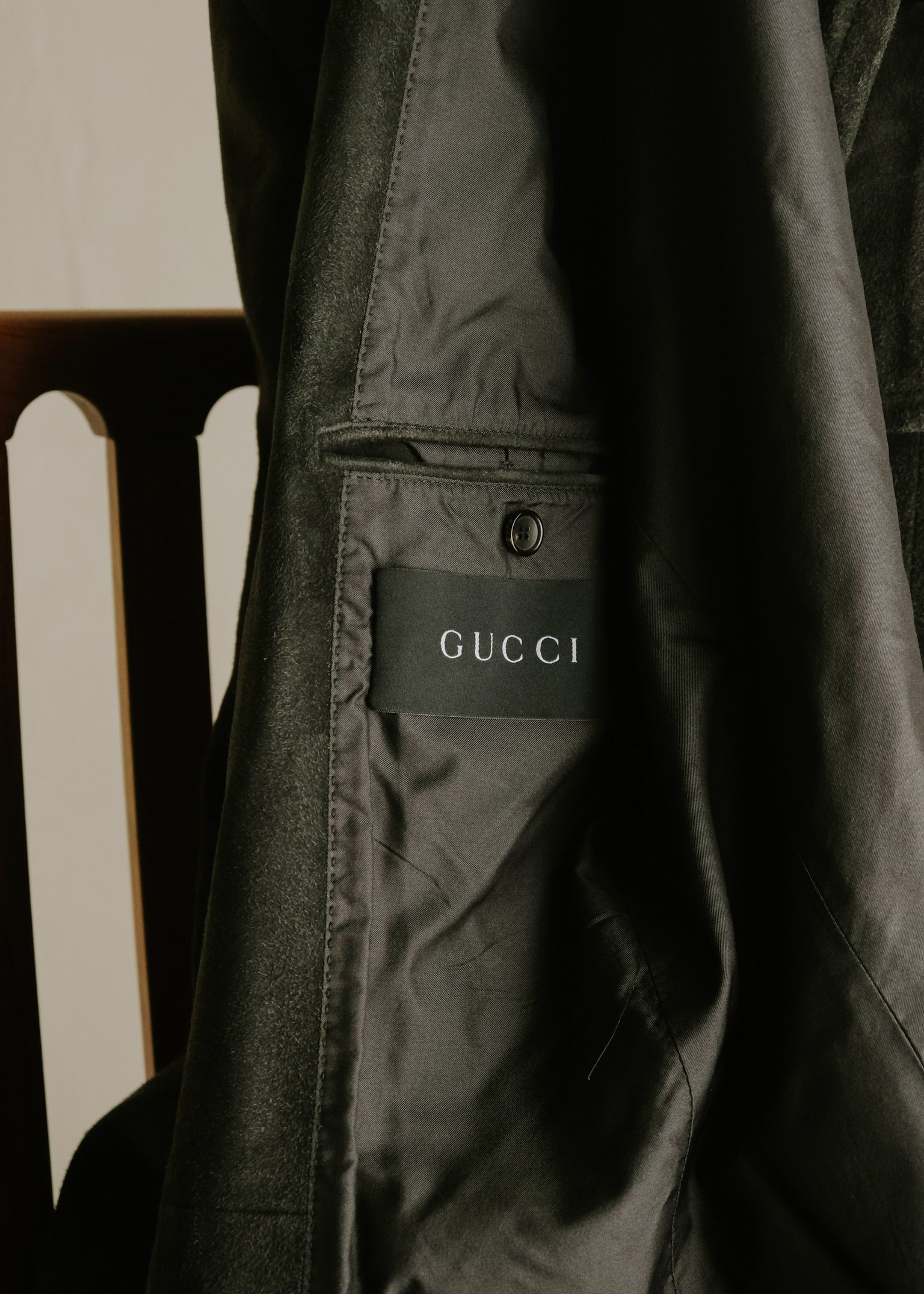 Gucci by Tom Ford 01AW 2b single suede leather tailored jacket
