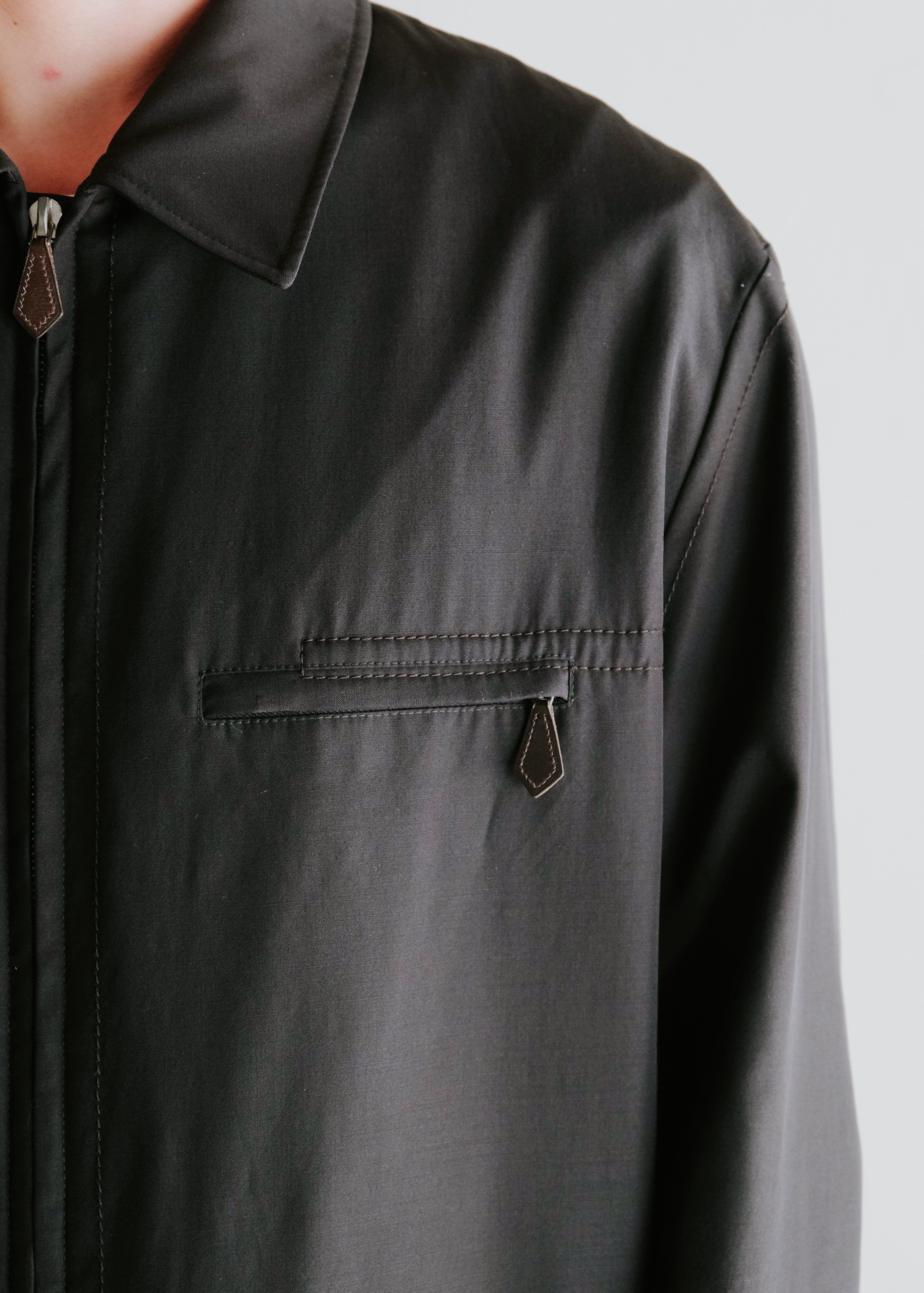 00-10’s HERMÈS wool zip up jacket