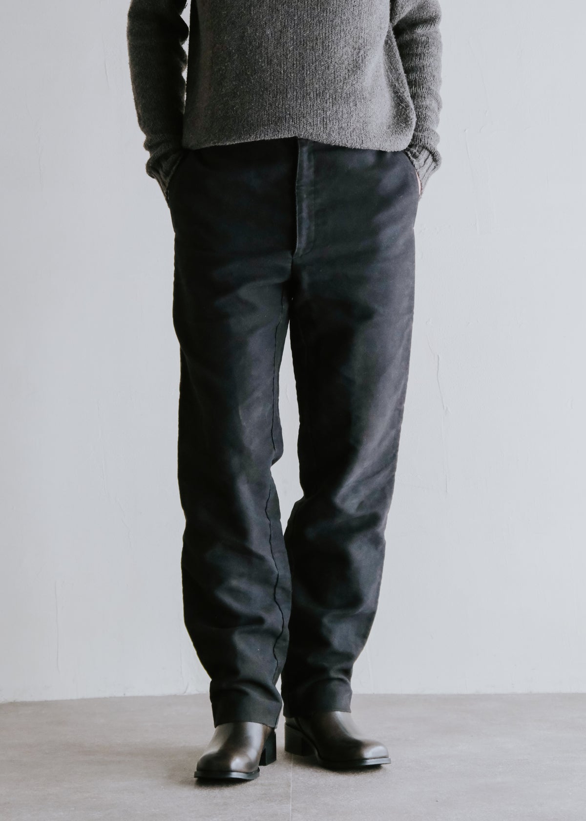 90's A.P.C. cotton moleskin straight trousers