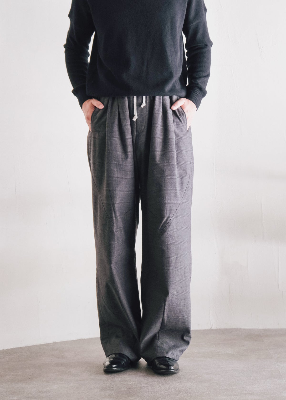 Ex. HOMO LUDENS 26AW Y.M. Jockey easy pants / charcoal