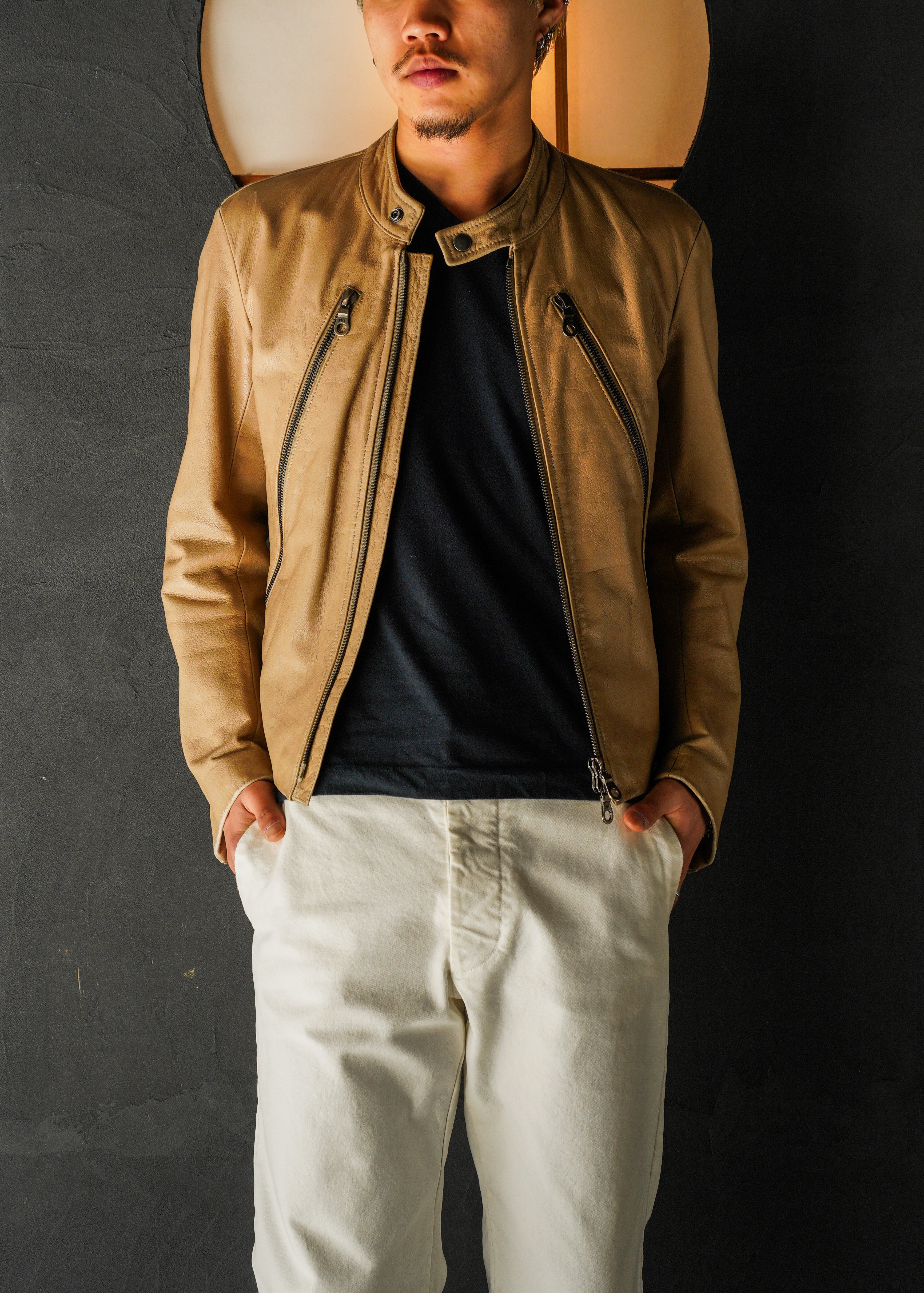 Martin Margiela 08SS 5 zip leather riders jacket