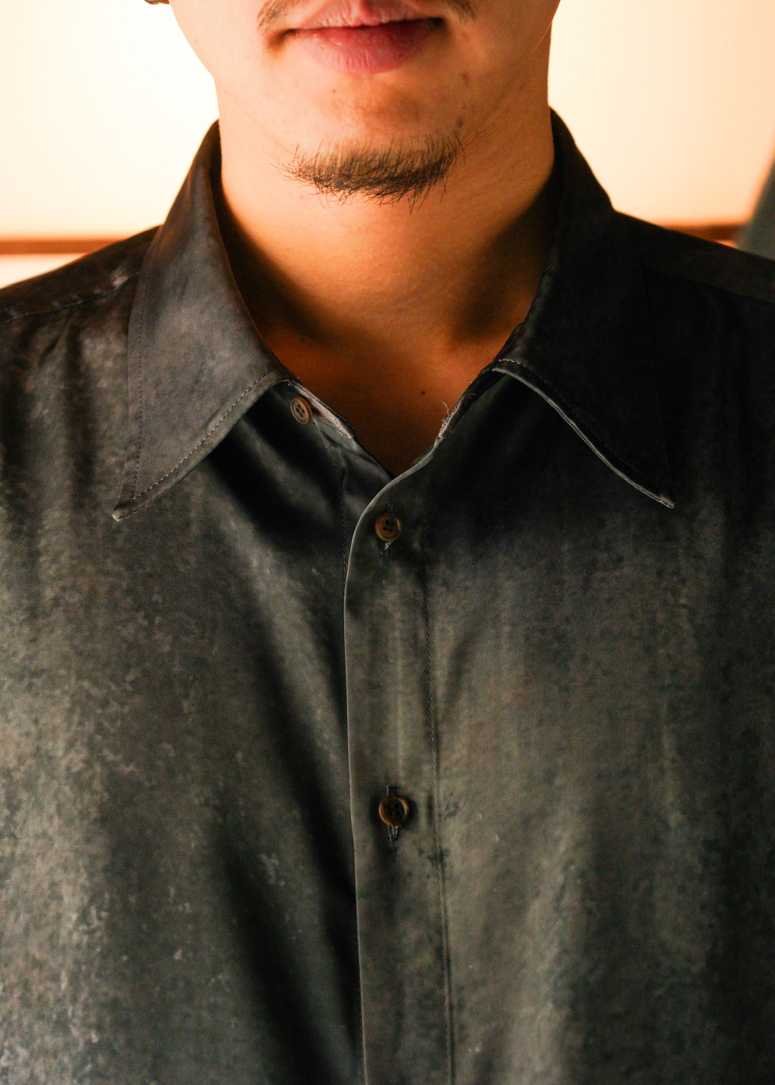 SASAKI SATORU 26SS short sleeve print shirt / Black