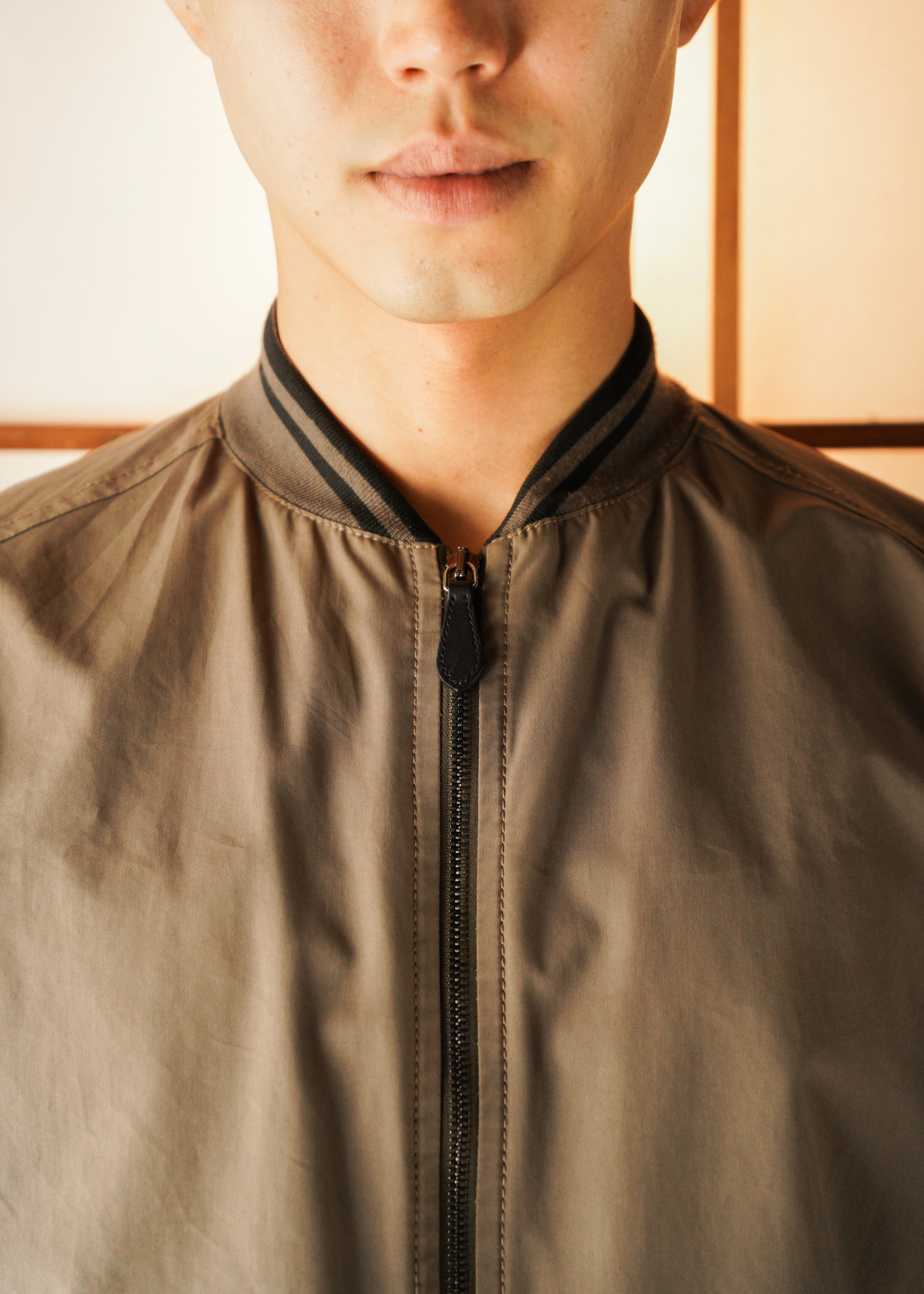 PRADA 2010 zip up nylon blend cotton blouson