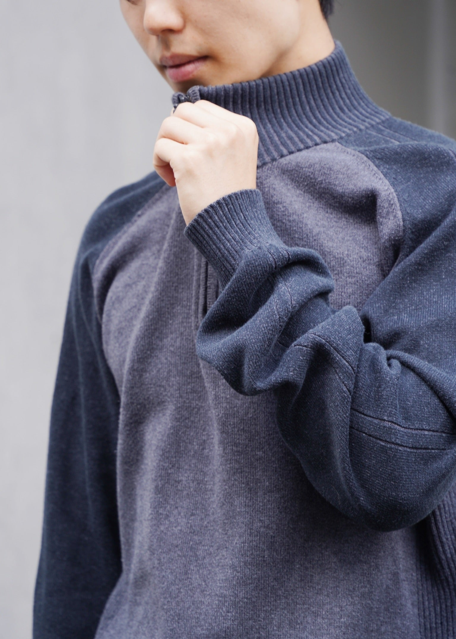 Calvin Klein Jeans half zip switching raglan knit