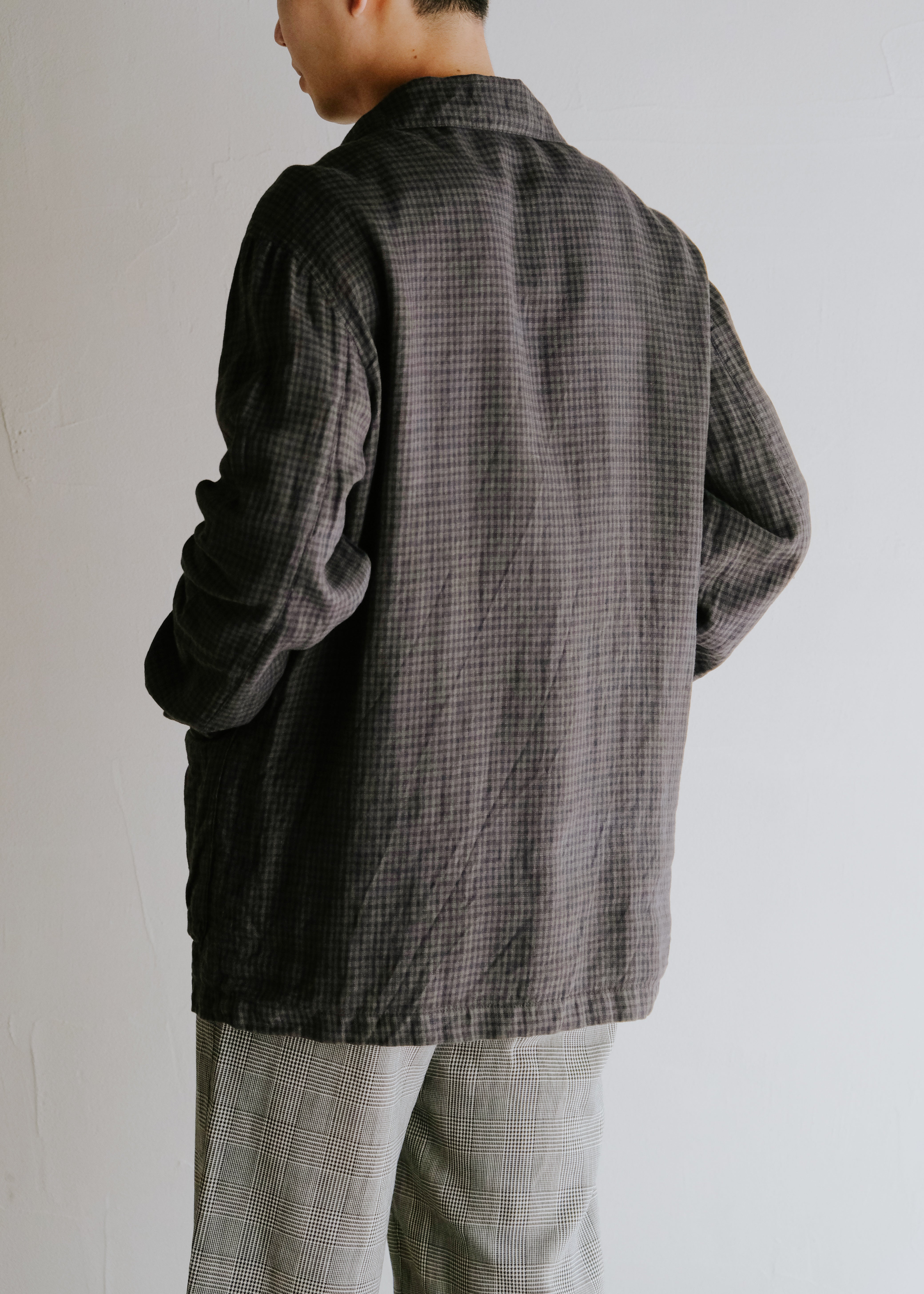 MARCEL LASSANCE PARIS checkers cotton shirt jacket