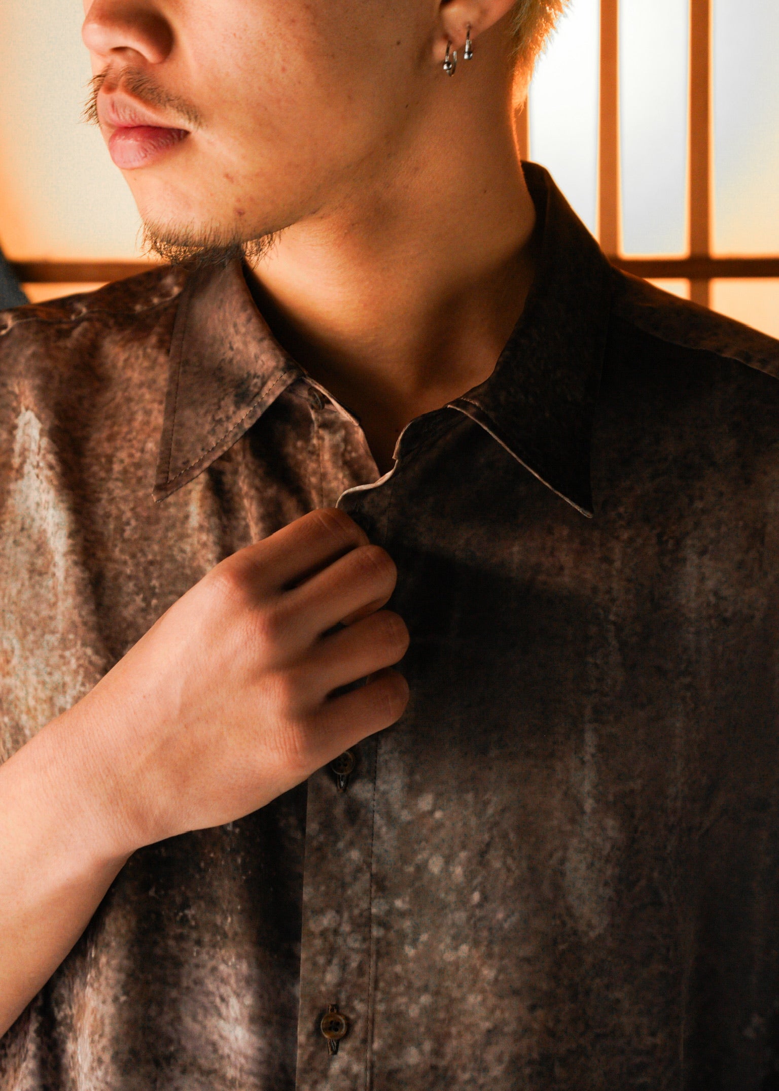 SASAKI SATORU 26SS short sleeve print shirt / Brown