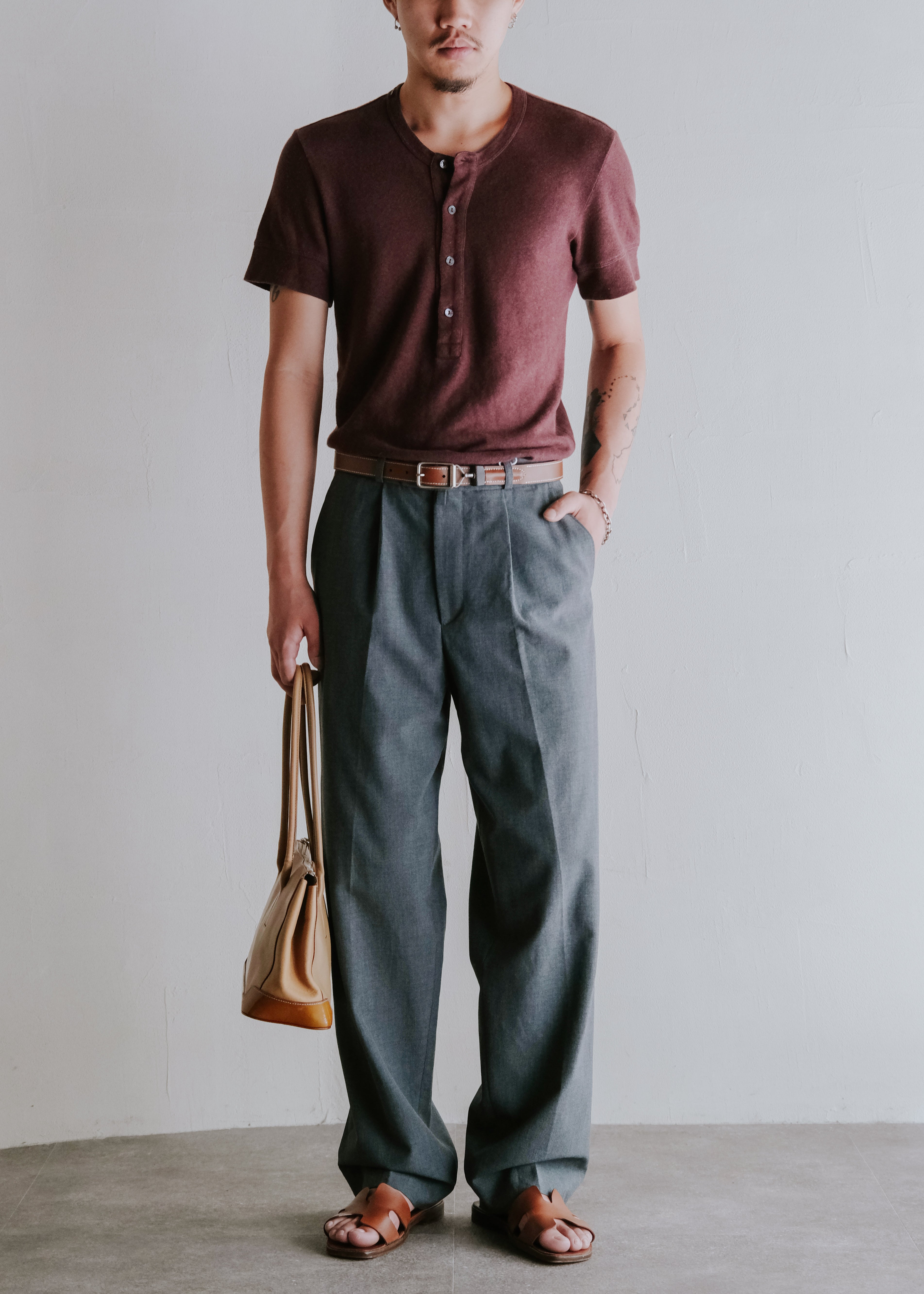 00's- HERMÈS izmir leather sandals