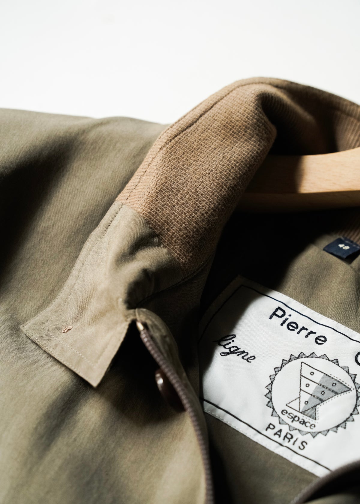 80-90‘s Pierre Cardin ESPACE raglan sleeve stand collar silk zip up jacket