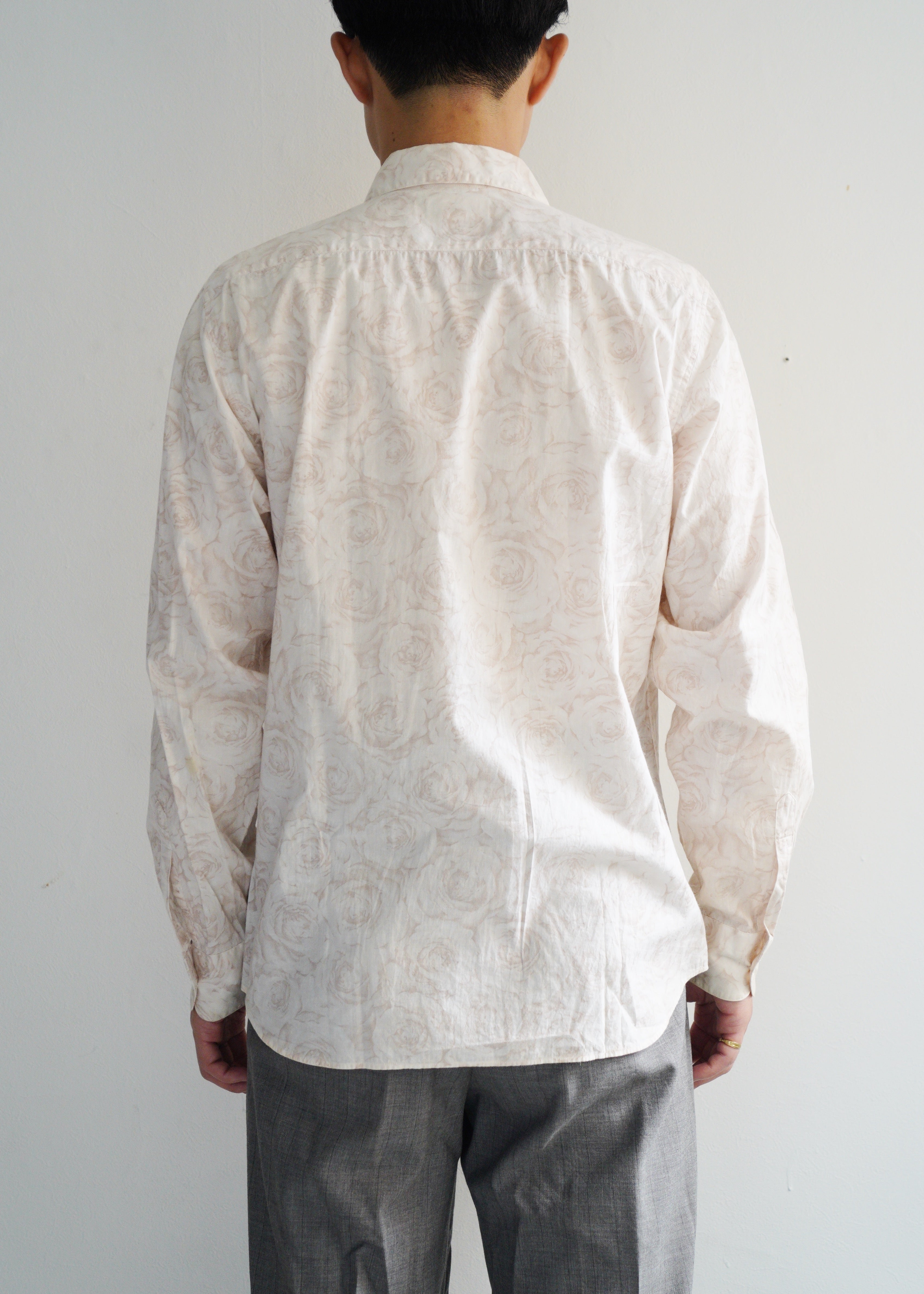 00's agnes b. homme floral pattern regular collar shirt