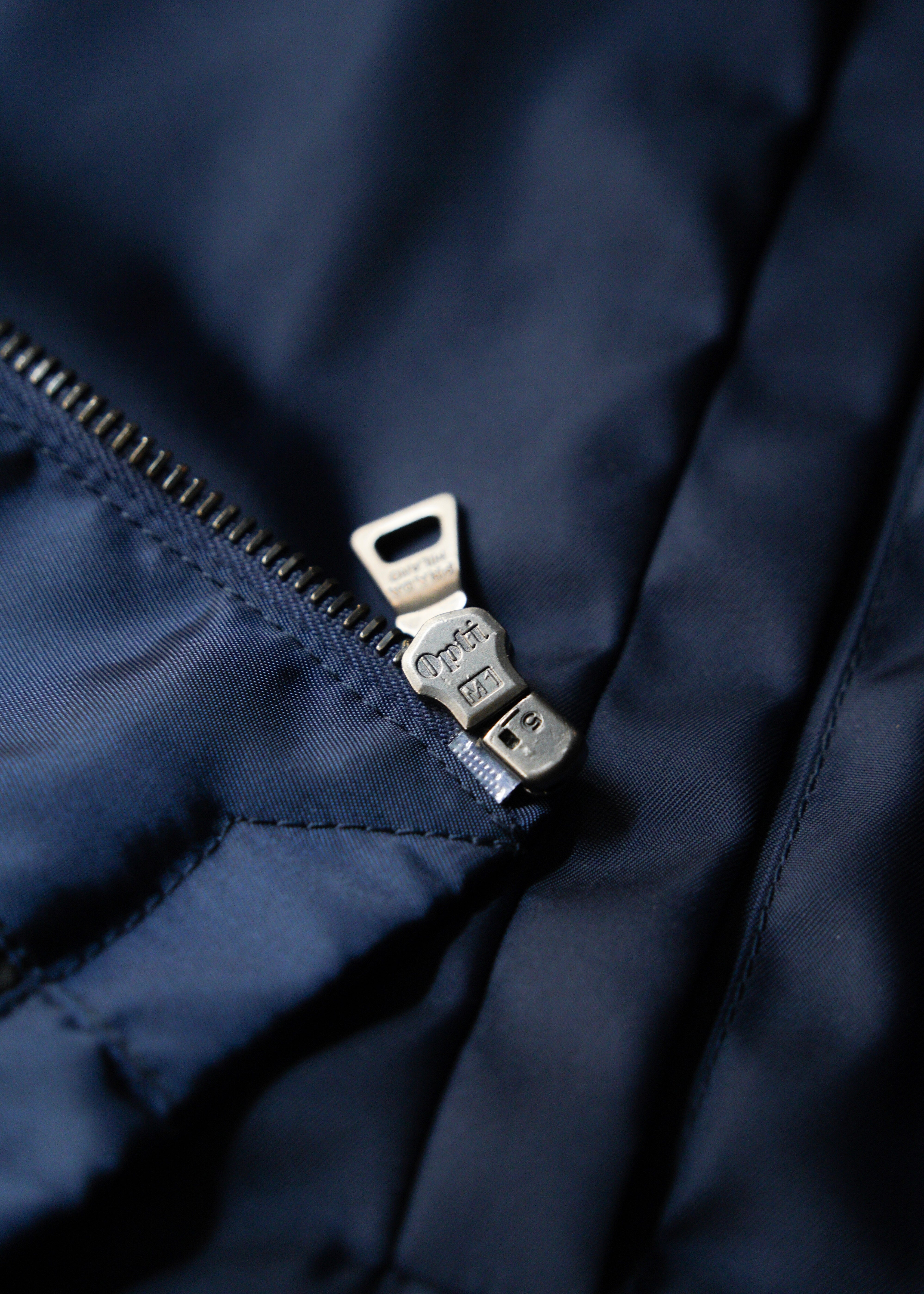 PRADA 12SS bicolor nylon studs blouson