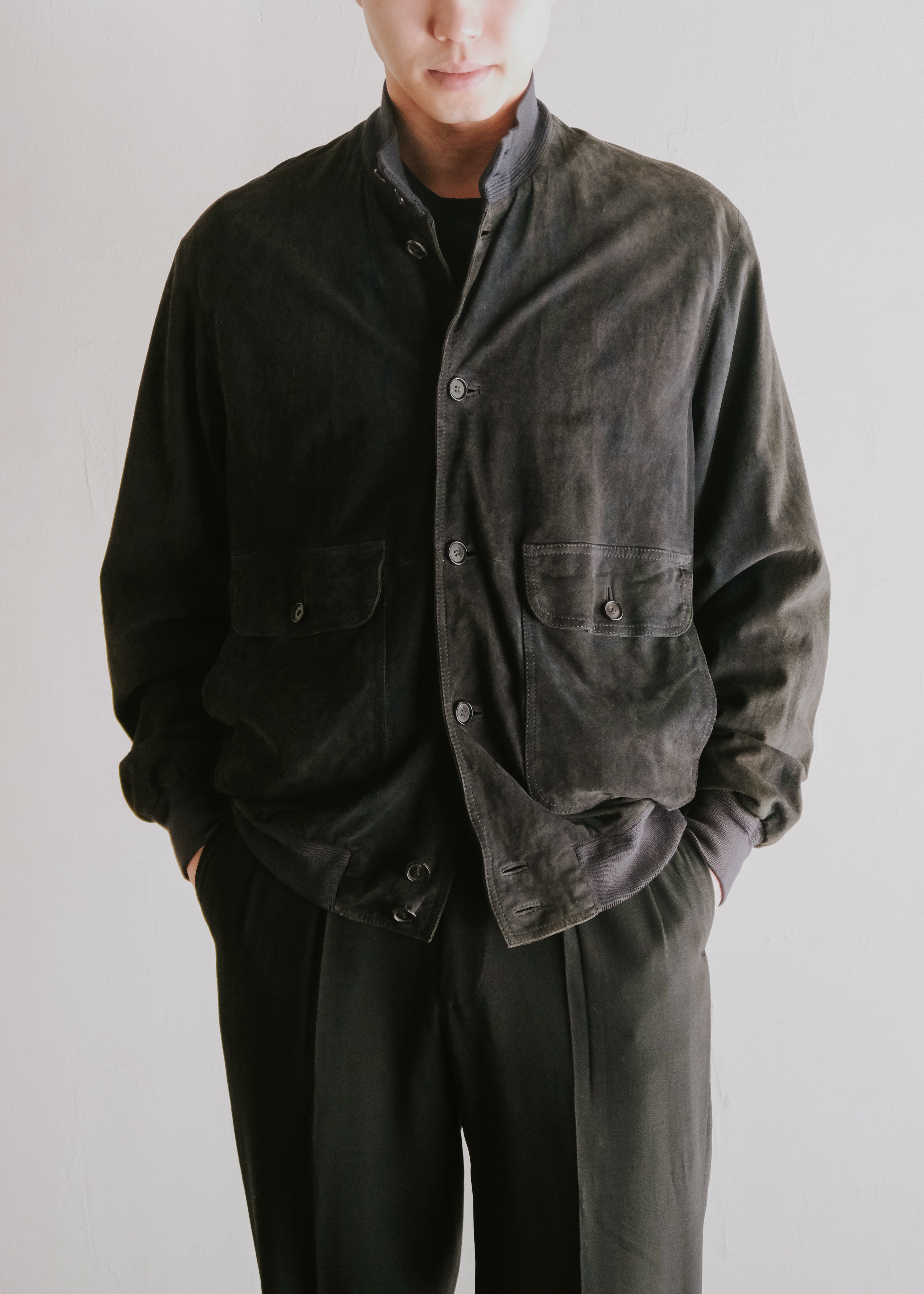 90's ENRICO MANDELLI suede leather valstar jacket
