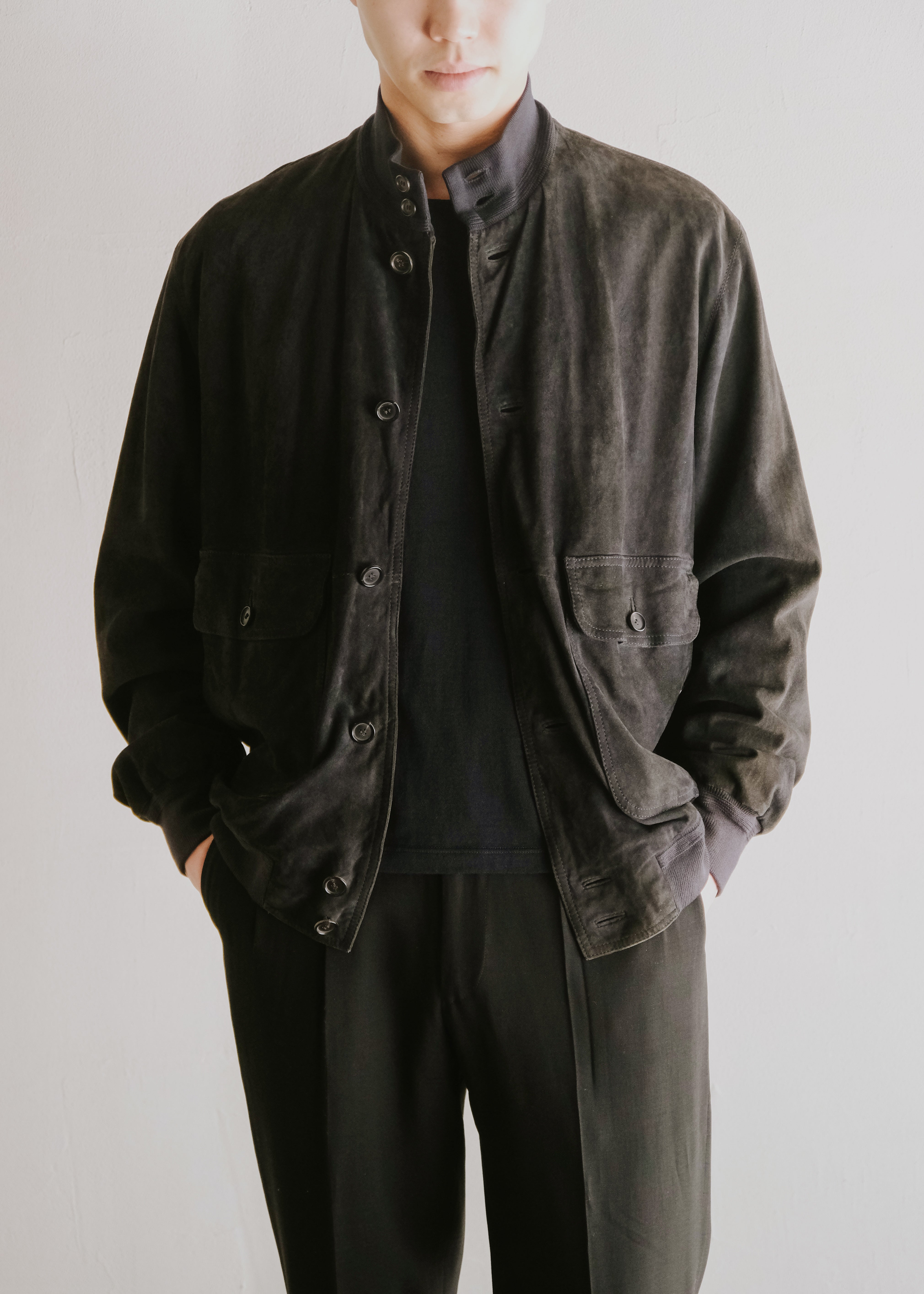 90's ENRICO MANDELLI suede leather valstar jacket