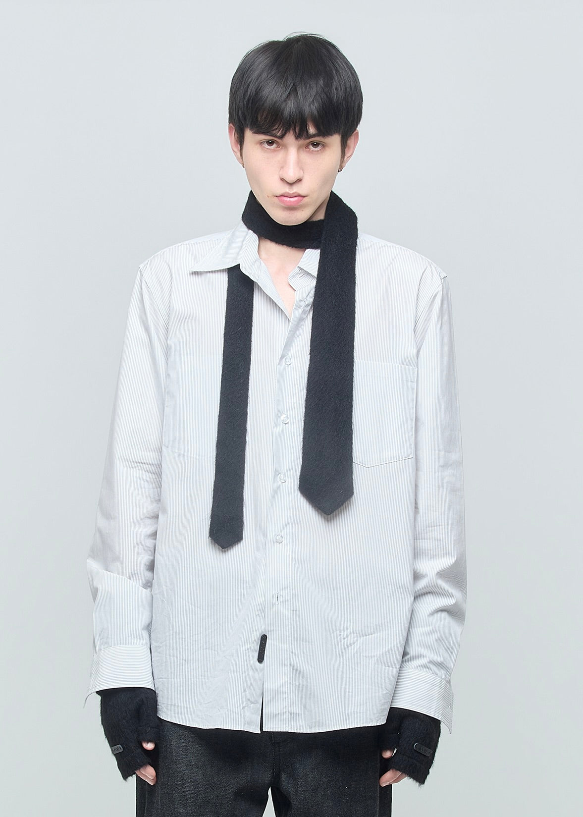 SHOOP 26AW LUCAS 2 POCKET SHIRT / White Stripes