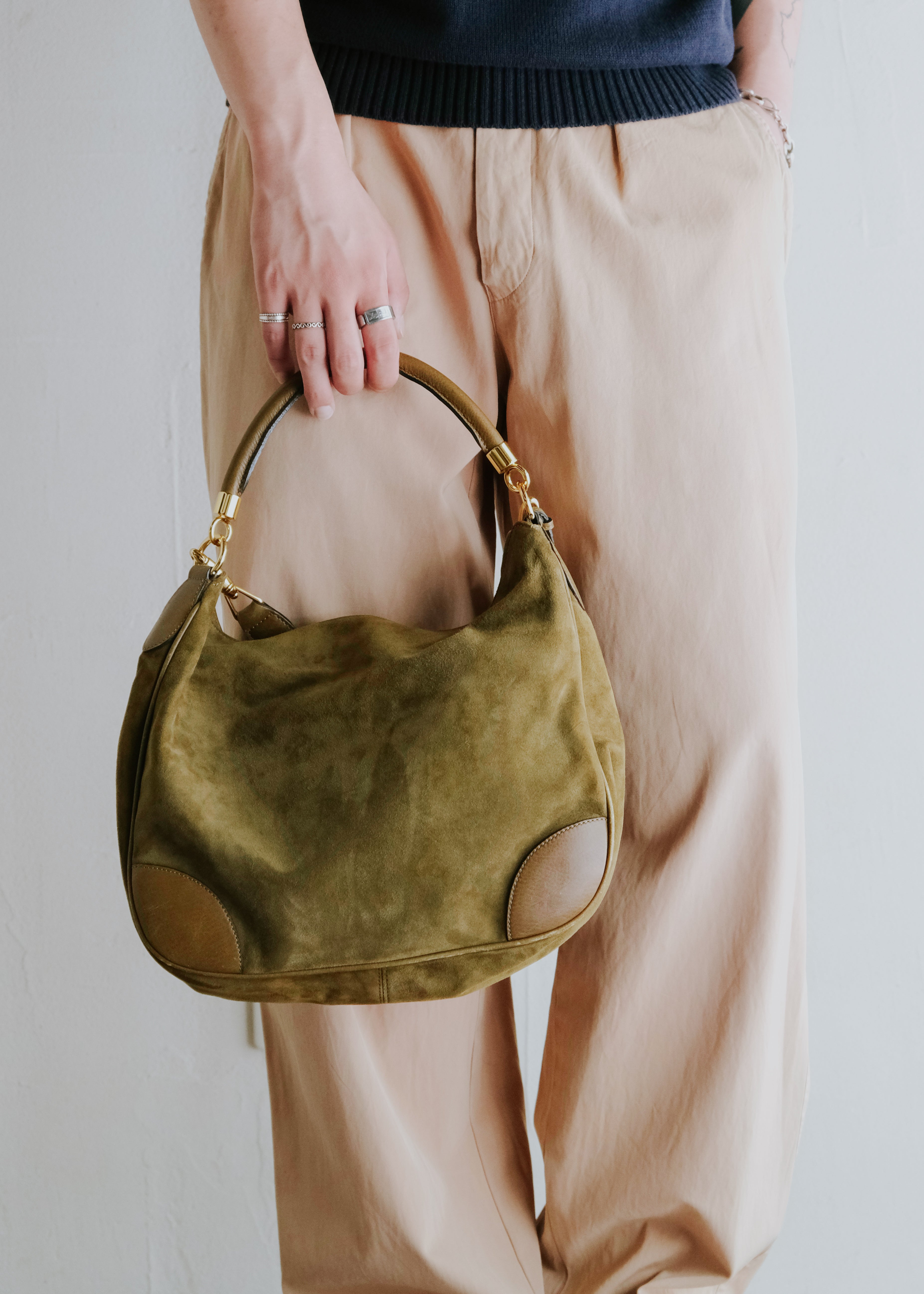 CREATION LUSSET 2way suede bag