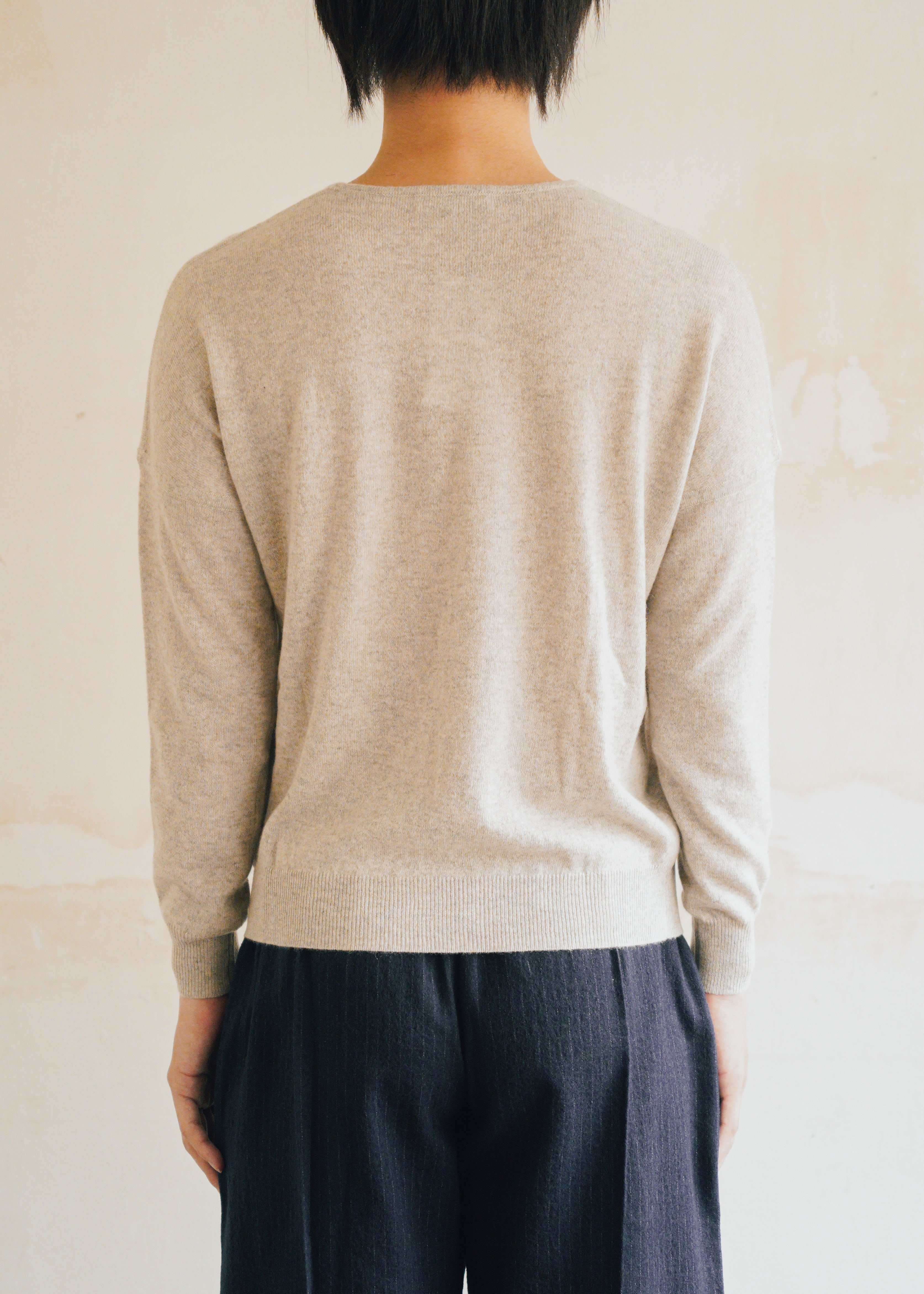 JEANPAULKNOTT ジャンポールノット 26AW カシミヤ 100% Cashmere ROUND NECK SWETER GREY メンズ