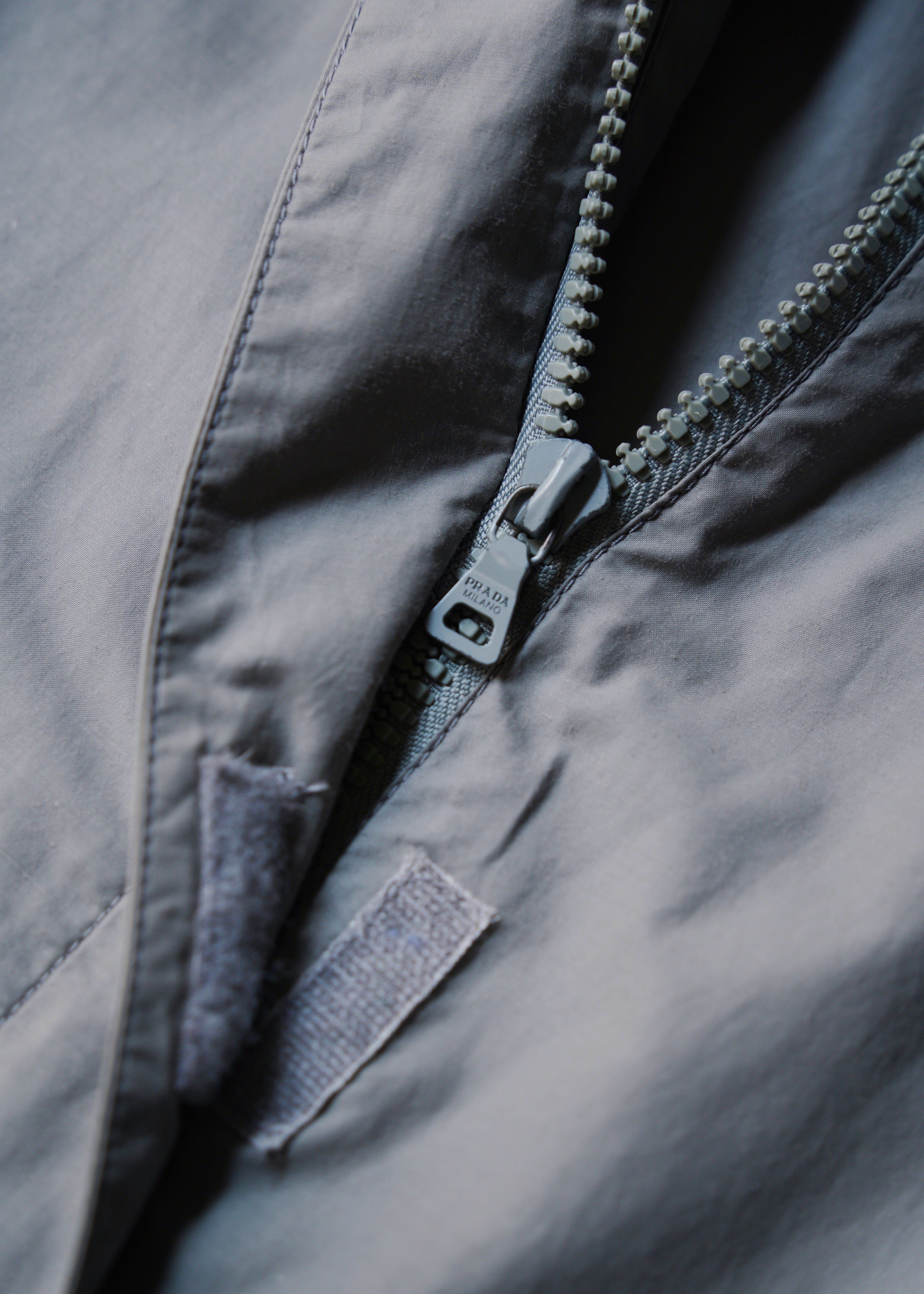 PRADA 98SS cotton-nylon gabardine mac coat