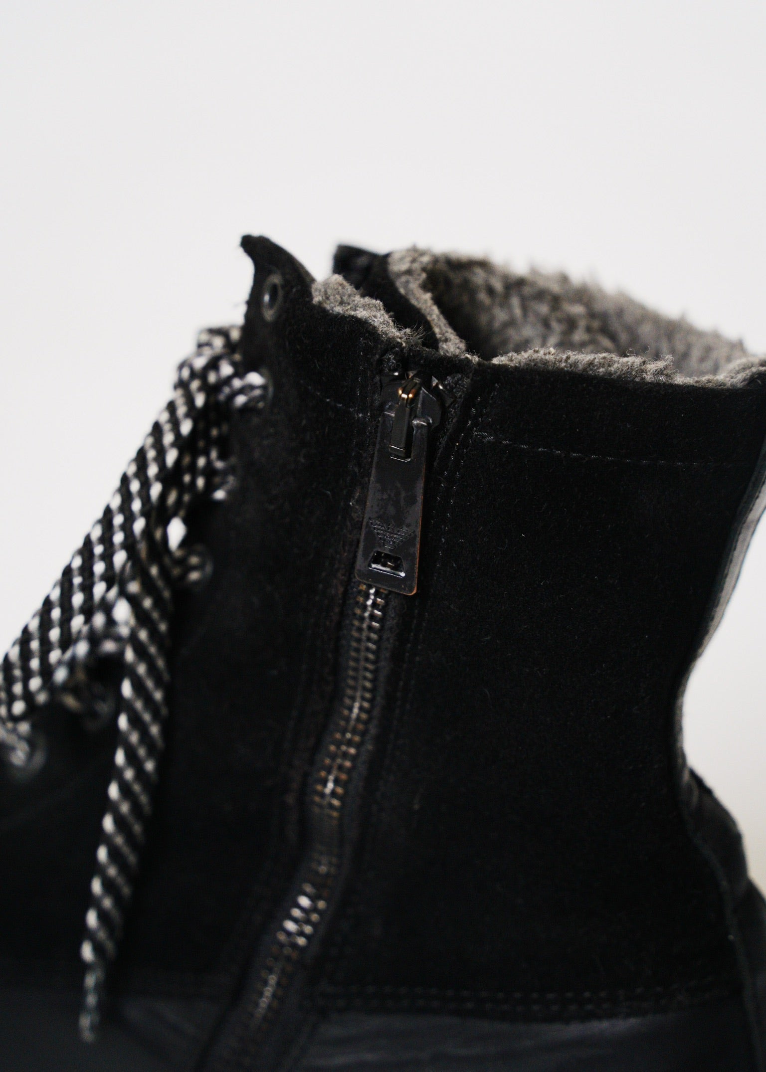 00’s ARMANI JEANS side zip switching leather boots