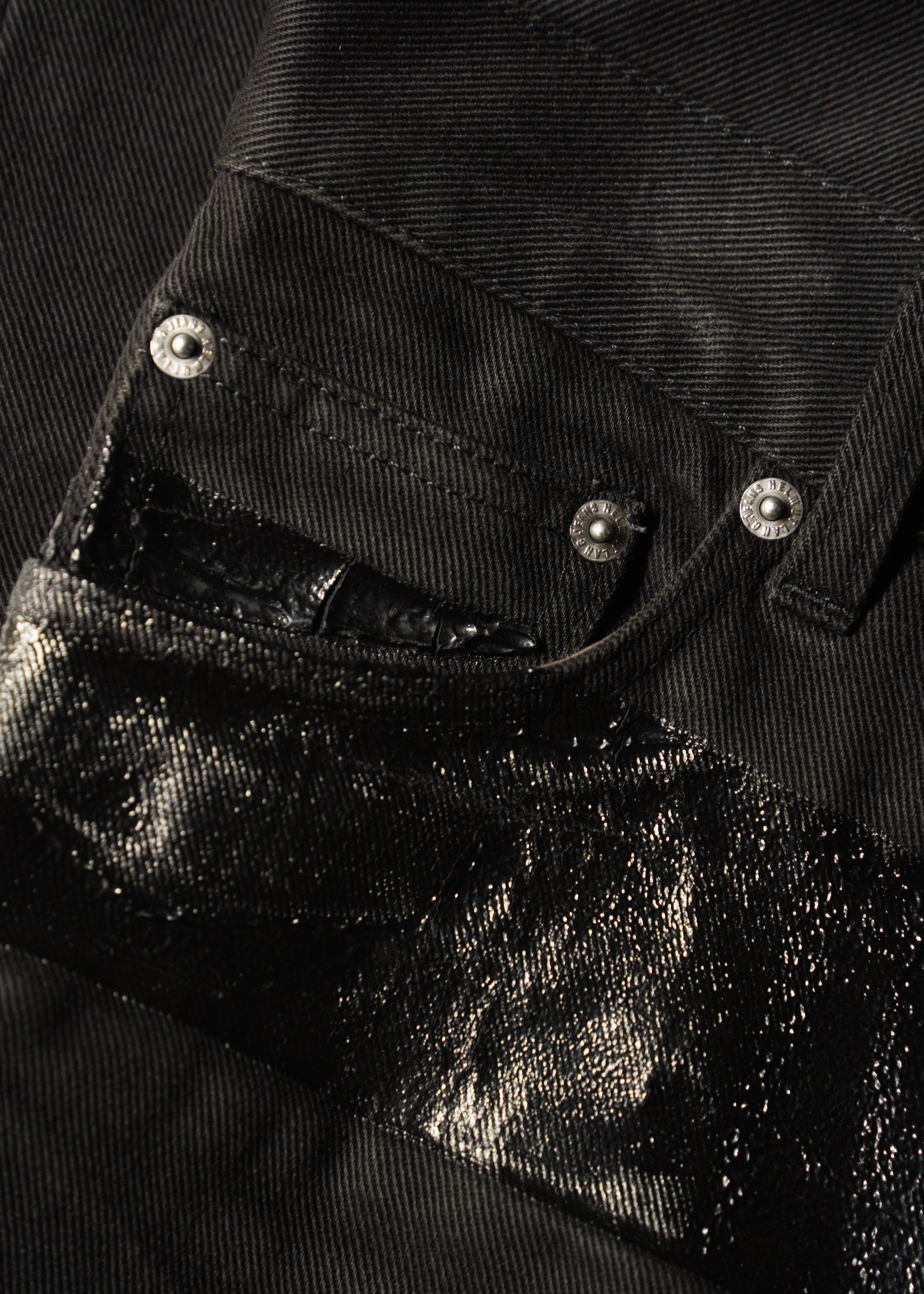 HELMUT LANG 1997 rubber coating jeans