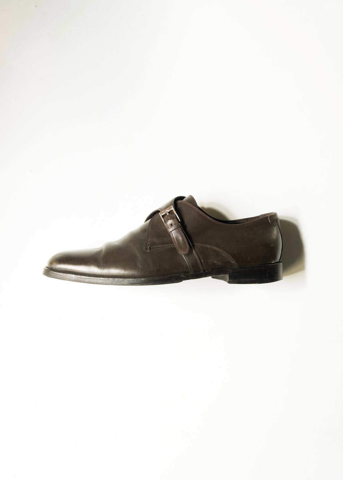 90’s GUCCI single monk square toe boot