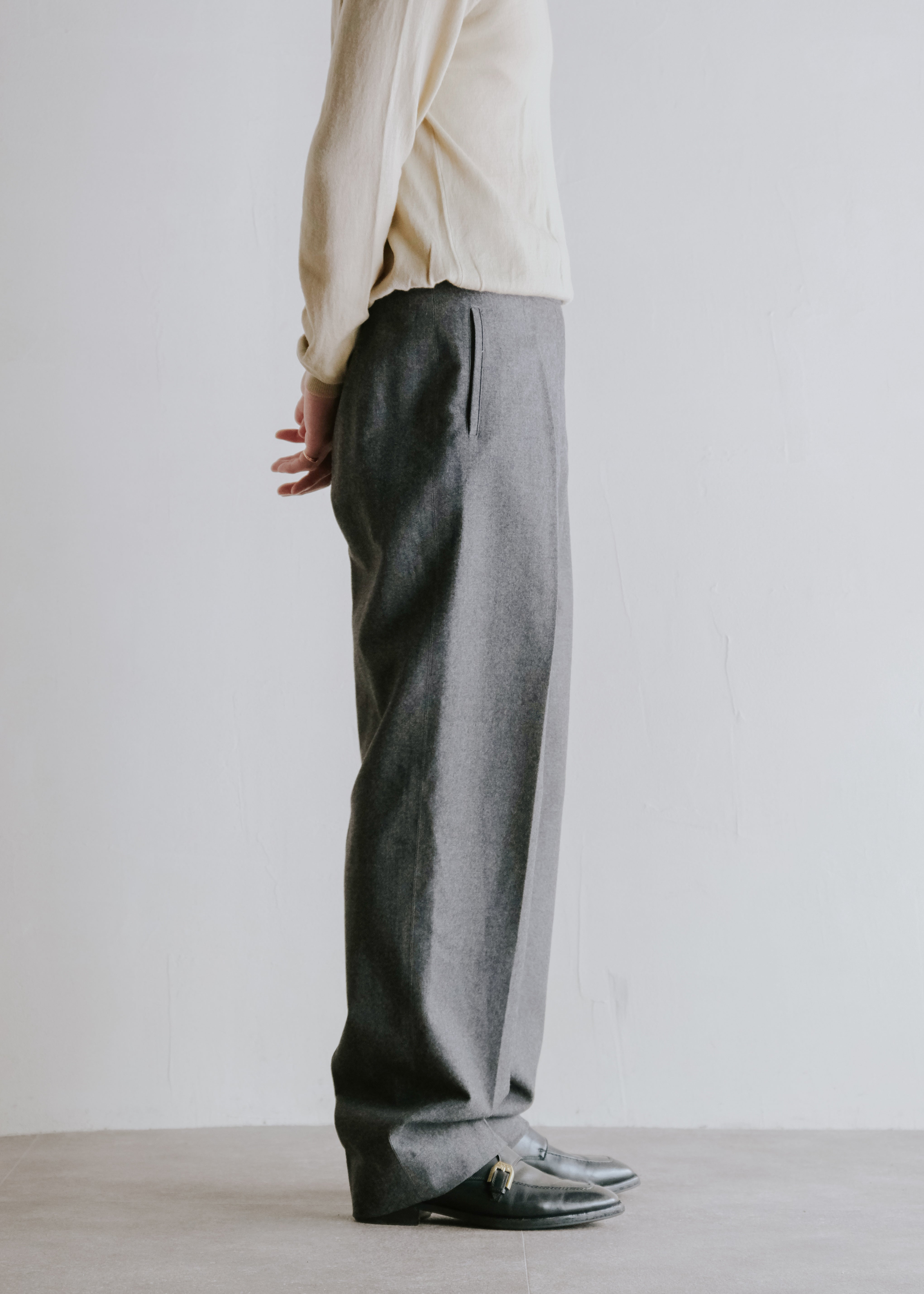 80's CHARLES JOURDAN loopless tucked slacks