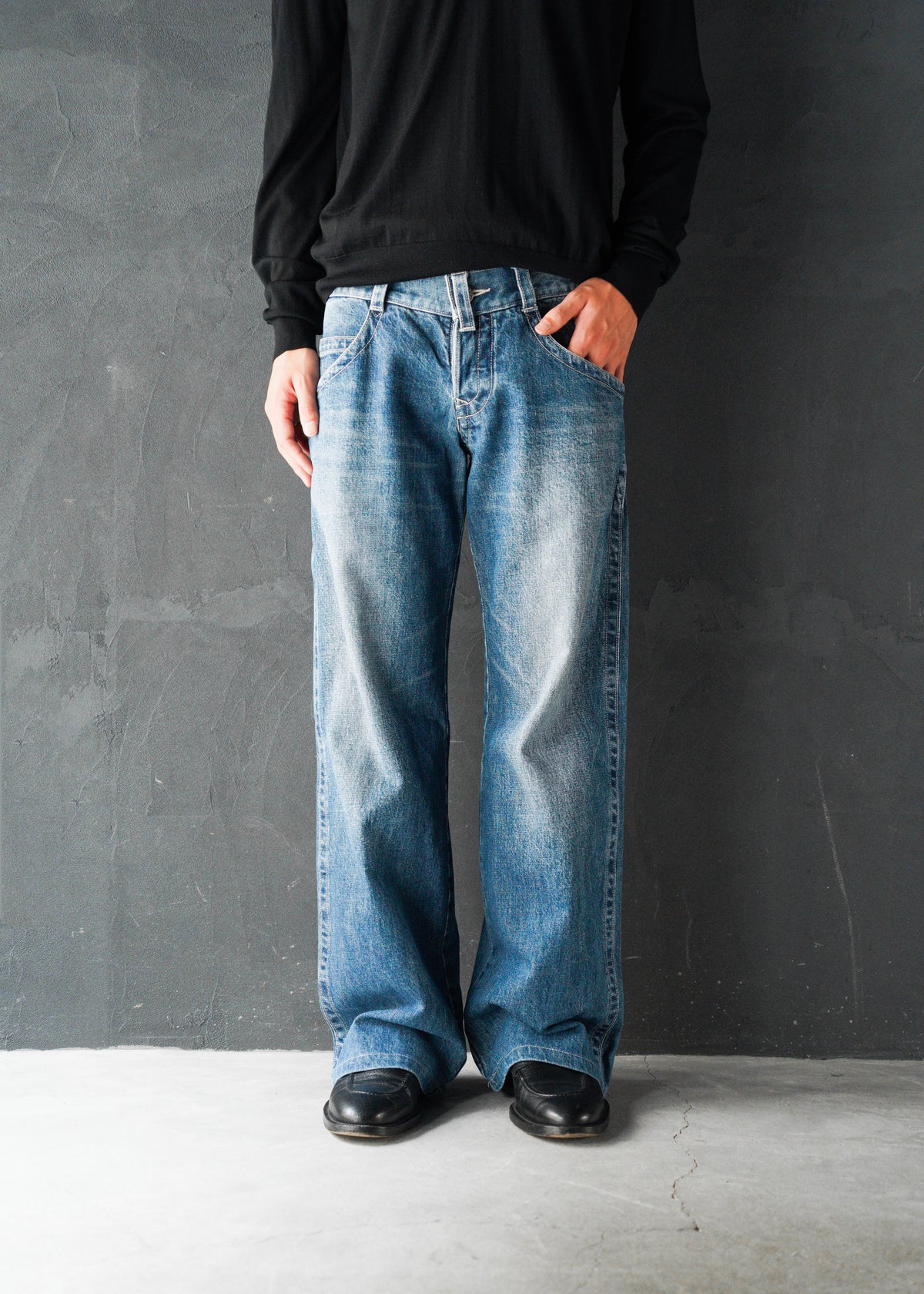 00’s JEAN’S PAUL GAULTIER low-rise wide jeans