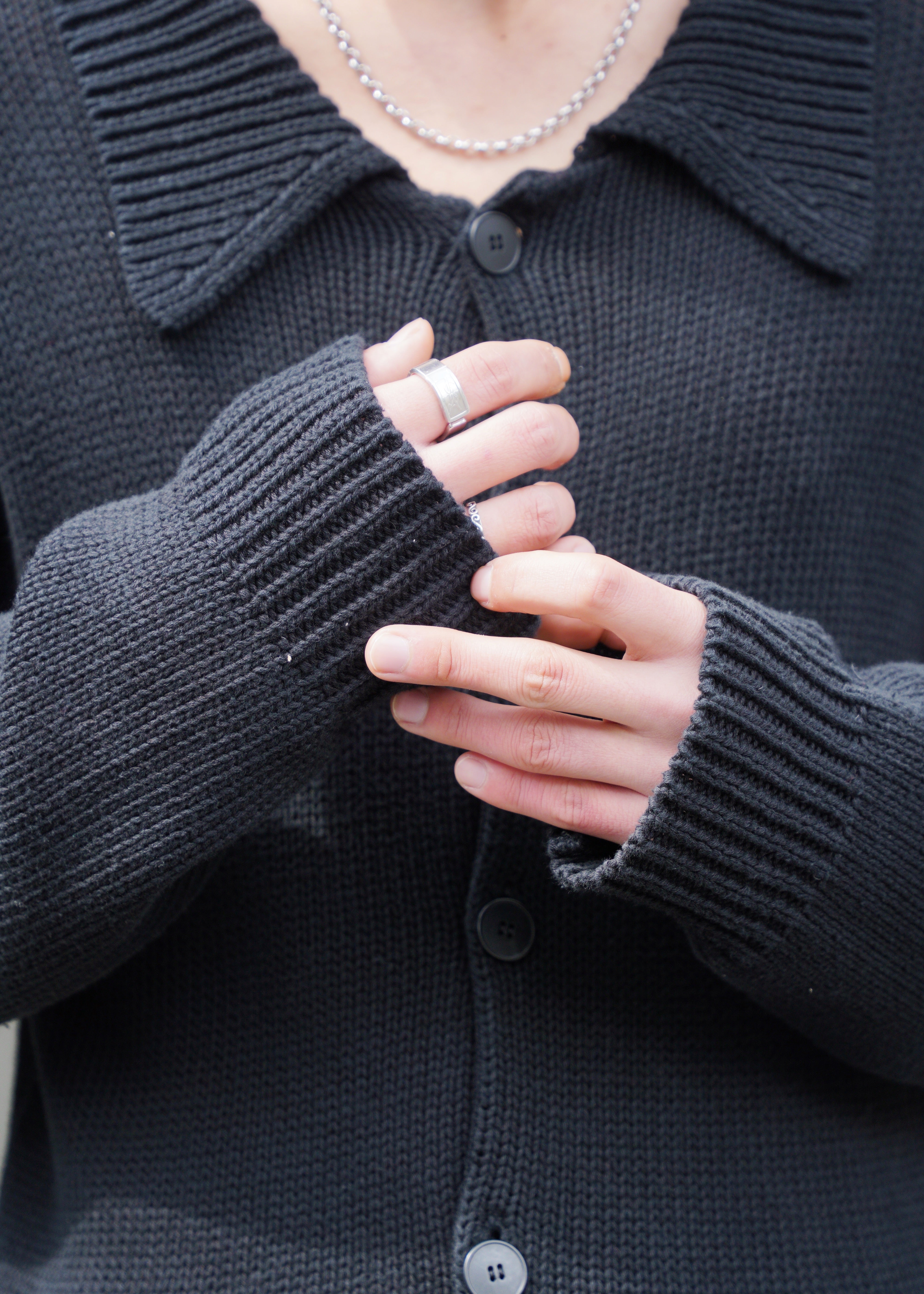 90's agnes b. homme low gauge knit cardigan